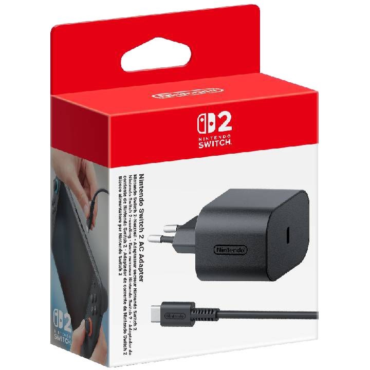 מטען מקורי לסוויץ' 2 - Nintendo Switch 2 Ac Adapter מטען מקורי לסוויץ' 2 - Nintendo Switch 2 Ac Adapter