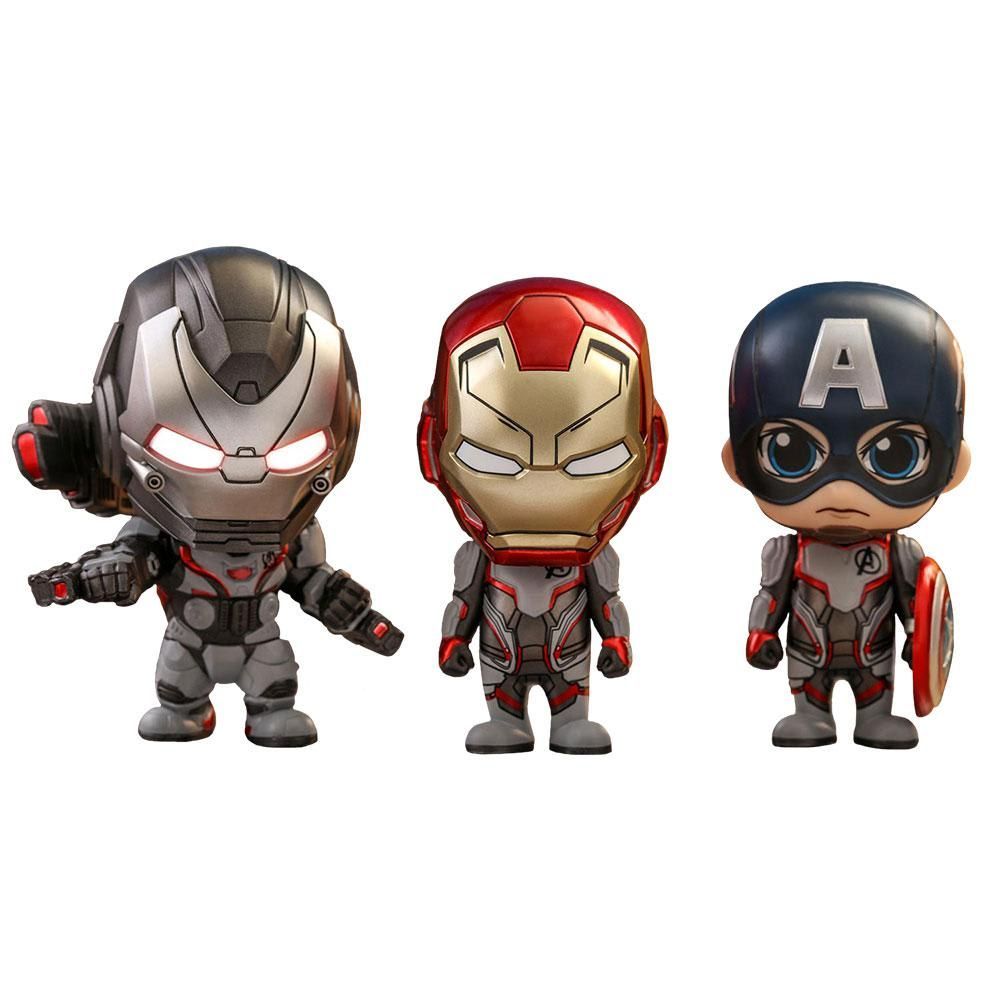 Hot Toys Avengers: Endgame Cosbaby Captain America, Iron Man and War Machine
