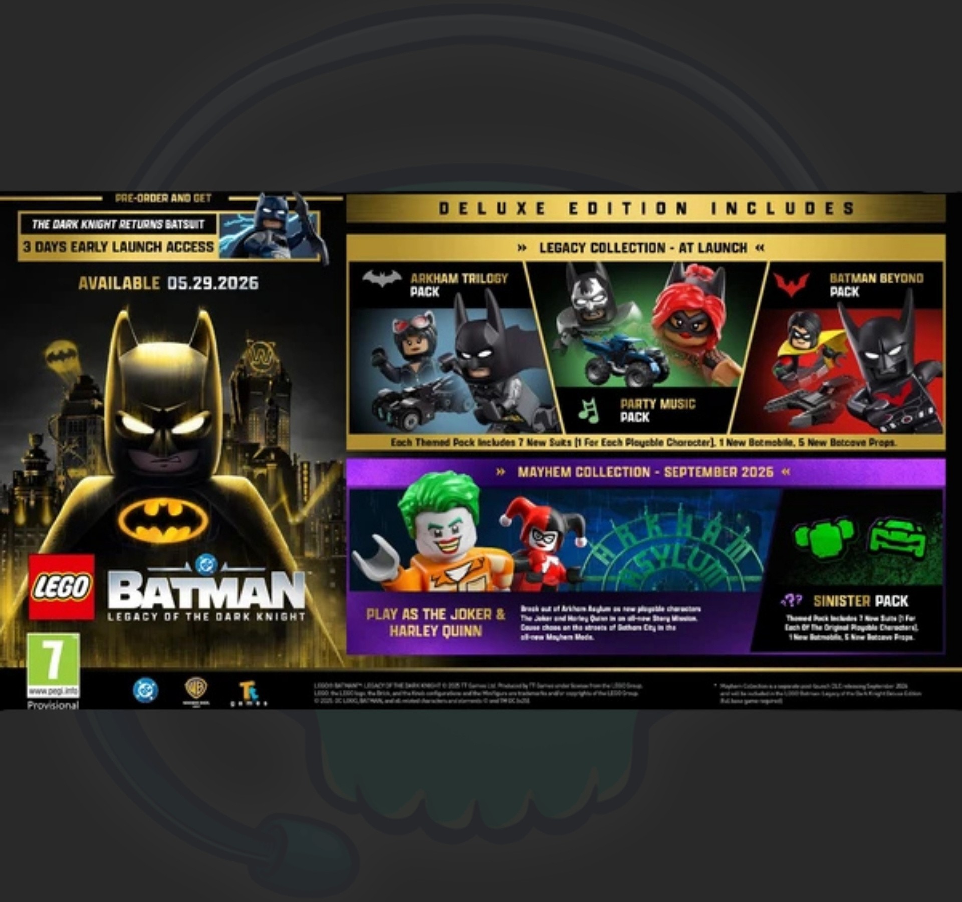  nintendo switch 2 LEGO Batman Legacy of the Dark Knight Deluxe Edition