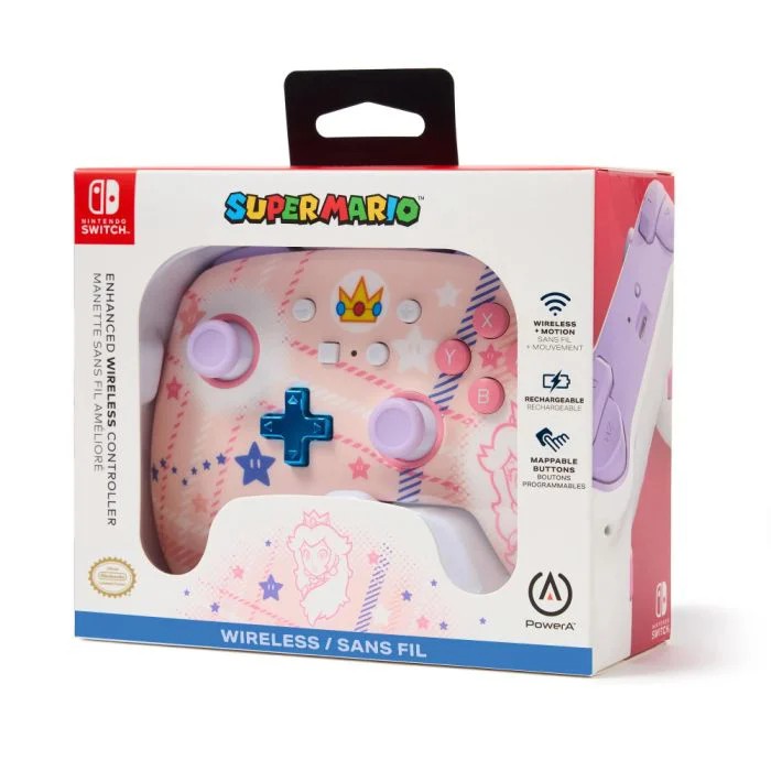 שלט לנינטנדו סוויץ - PowerA: Enhanced Wireless Controller - Princess Peach Pink Chargeable שלט לנינטנדו סוויץ - PowerA: Enhanced Wireless Controller - Princess Peach Pink Chargeable