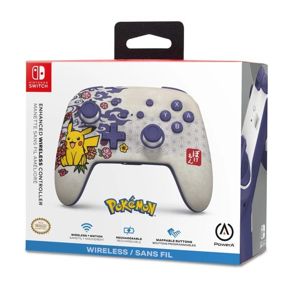 שלט לנינטנדו סוויץ - PowerA: Enhanced Wireless Controller - Pokemon Pikachu Blossom Chargeable שלט לנינטנדו סוויץ - PowerA: Enhanced Wireless Controller - Pokemon Pikachu Blossom Chargeable