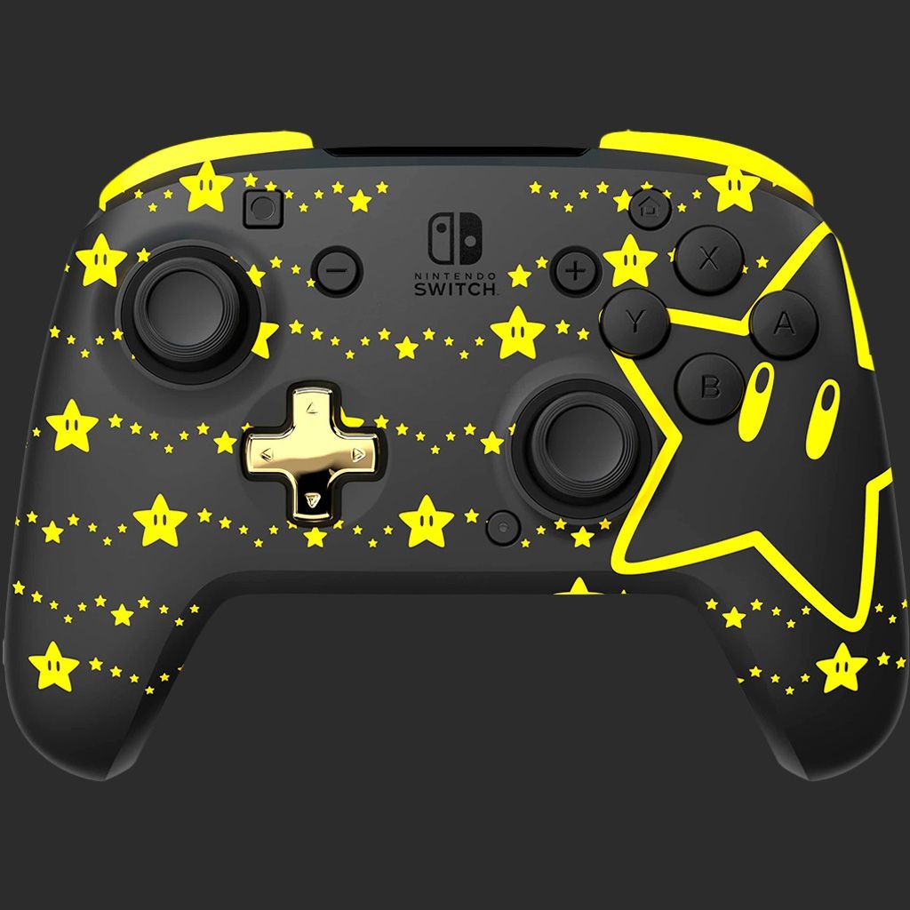 שלט אלחוטי לנינטנדו סוויץ' - PDP - Rematch Glow Golden Star Super Mario Wireless Controller שלט אלחוטי לנינטנדו סוויץ' - PDP - Rematch Glow Golden Star Super Mario Wireless Controller