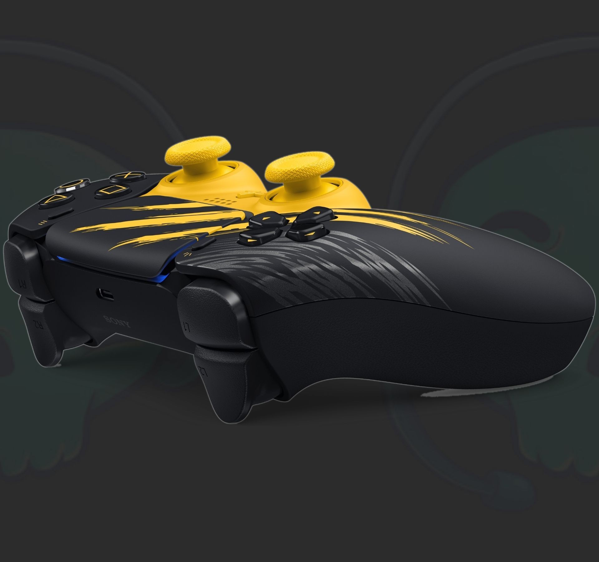 PS5 DualSense Wireless Controller Marvels Wolverine Battle Yellow Limited Edition