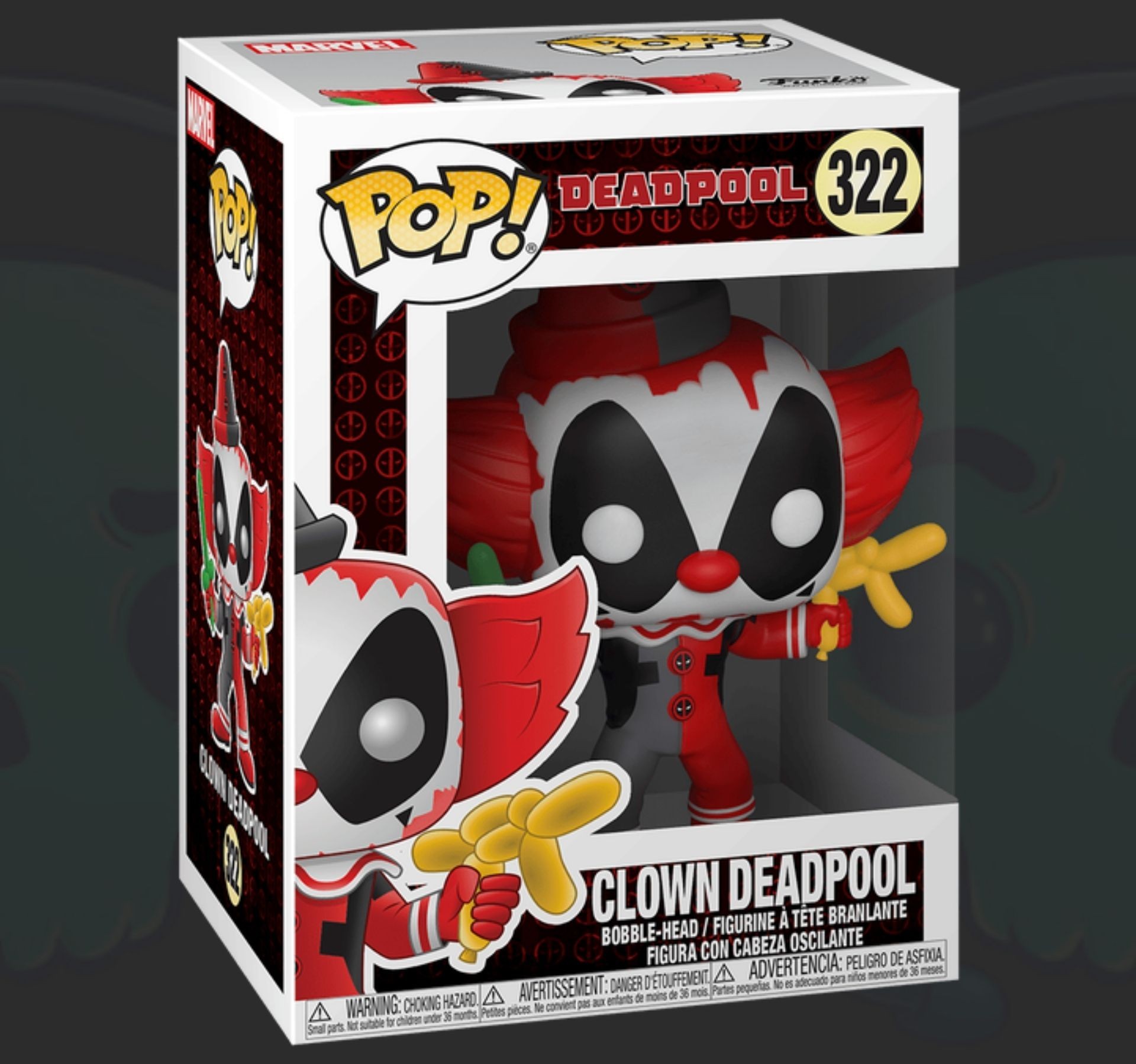 FUNKO POP DEADPOOL CLOWN DEADPOOL 322