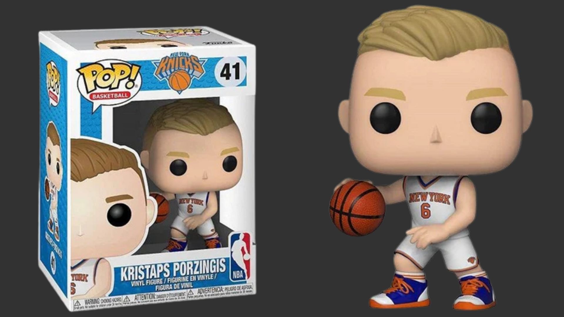 בובת פופ קריסטפס פורזינגיס – Kristaps Porzingis #41, NBA New York Knicks בובת פופ קריסטפס פורזינגיס – Kristaps Porzingis #41, NBA New York Knicks