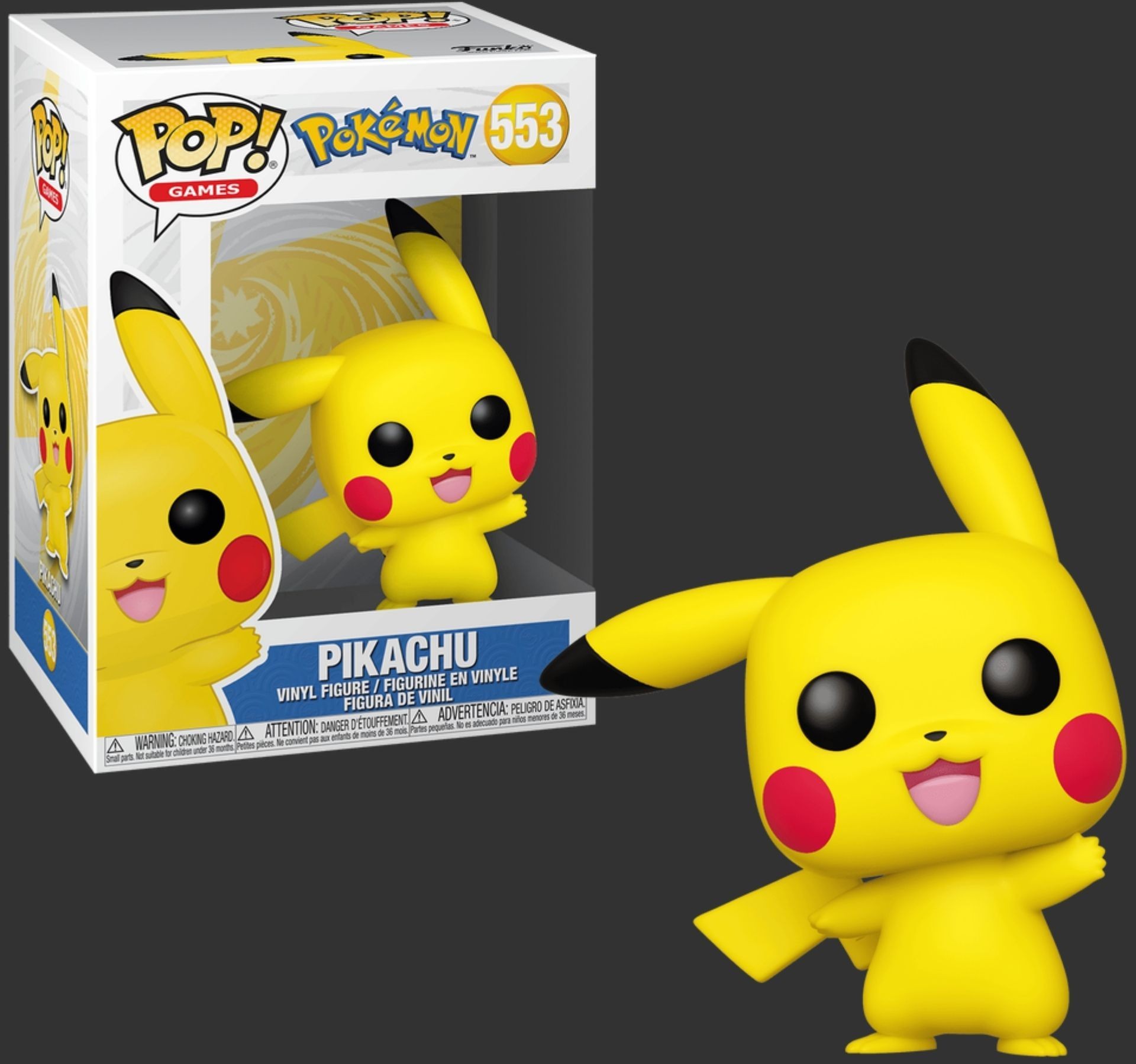 בובת פופ פיקאצ׳ו מנופף – Pikachu #553, Pokemon בובת פופ פיקאצ׳ו מנופף – Pikachu #553, Pokemon