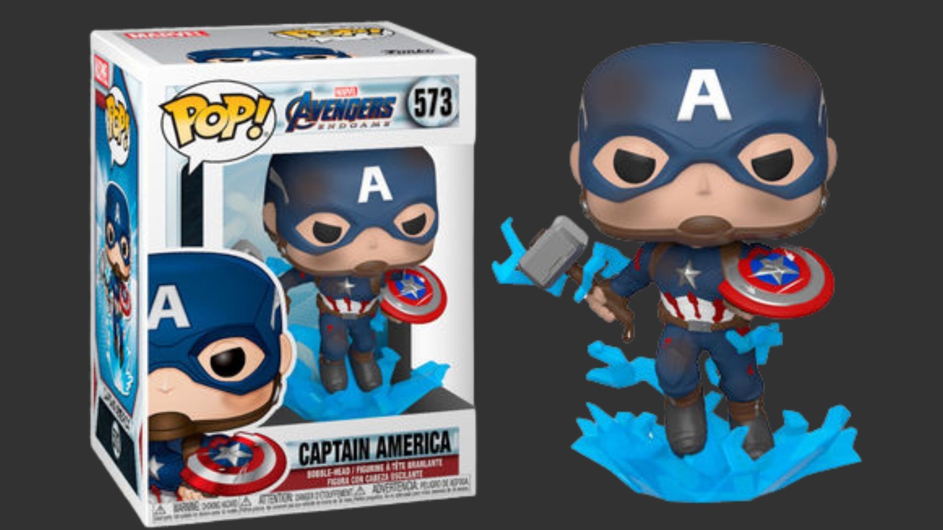 בובת פופ קפטן אמריקה עם מיולניר – Captain America with Mjolnir #573, Avengers Endgame בובת פופ קפטן אמריקה עם מיולניר – Captain America with Mjolnir #573, Avengers Endgame