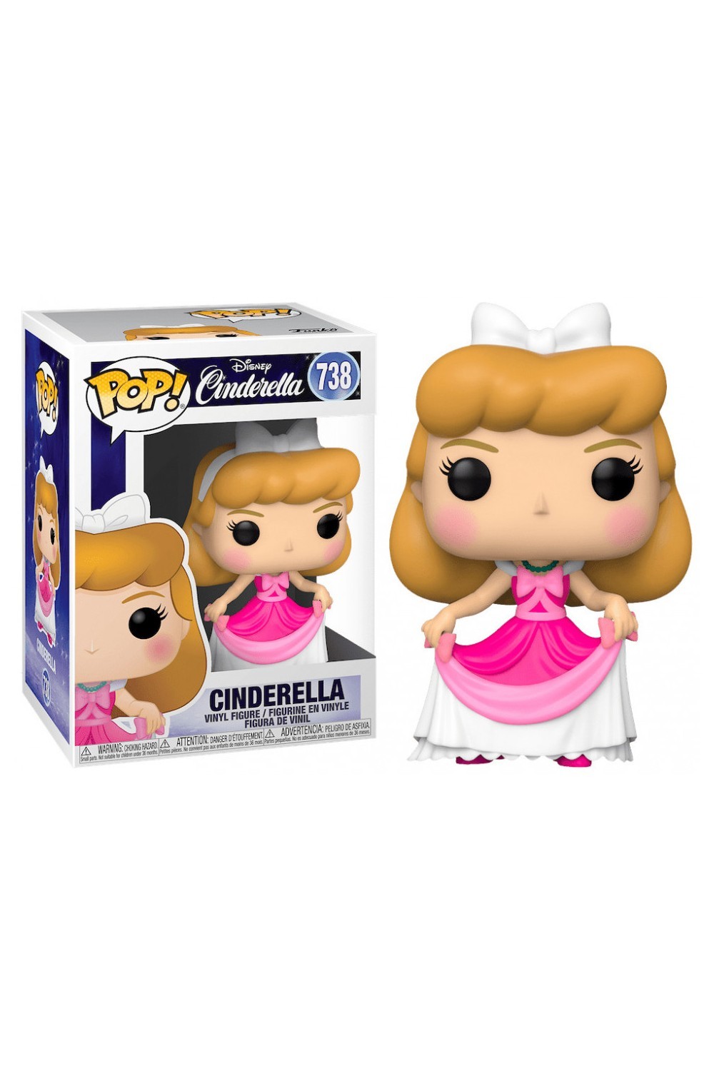 FUNKO POP DISNEY CINDERELLA in pink dress 738