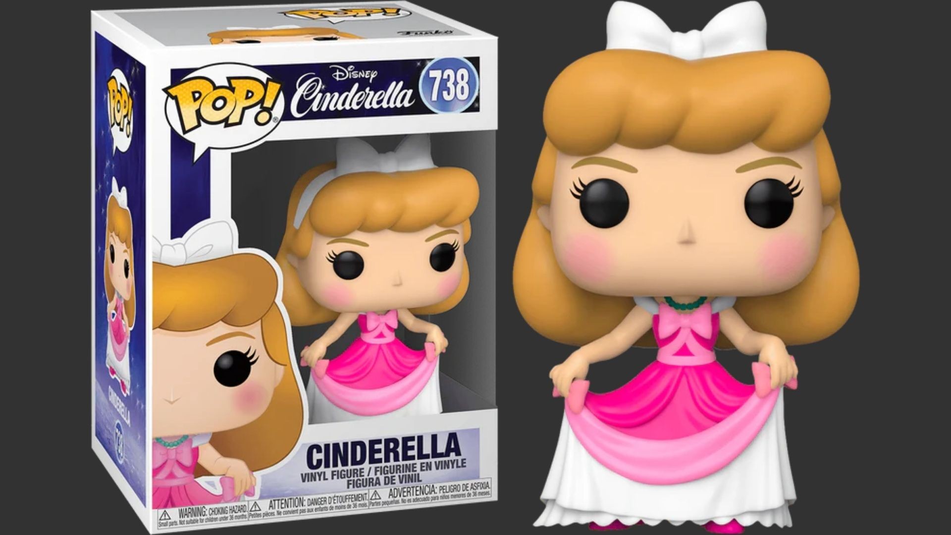 בובת פופ סינדרלה בשמלה ורודה – Cinderella in Pink Dress #738, Cinderella בובת פופ סינדרלה בשמלה ורודה – Cinderella in Pink Dress #738, Cinderella