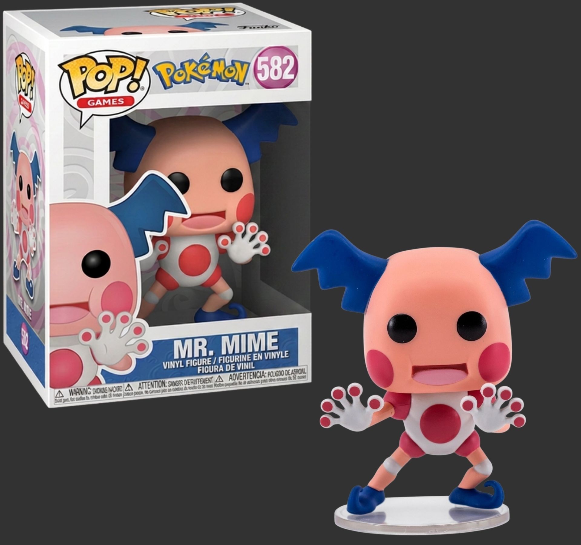 בובת פופ מר מיים – Mr. Mime #582, Pokemon בובת פופ מר מיים – Mr. Mime #582, Pokemon