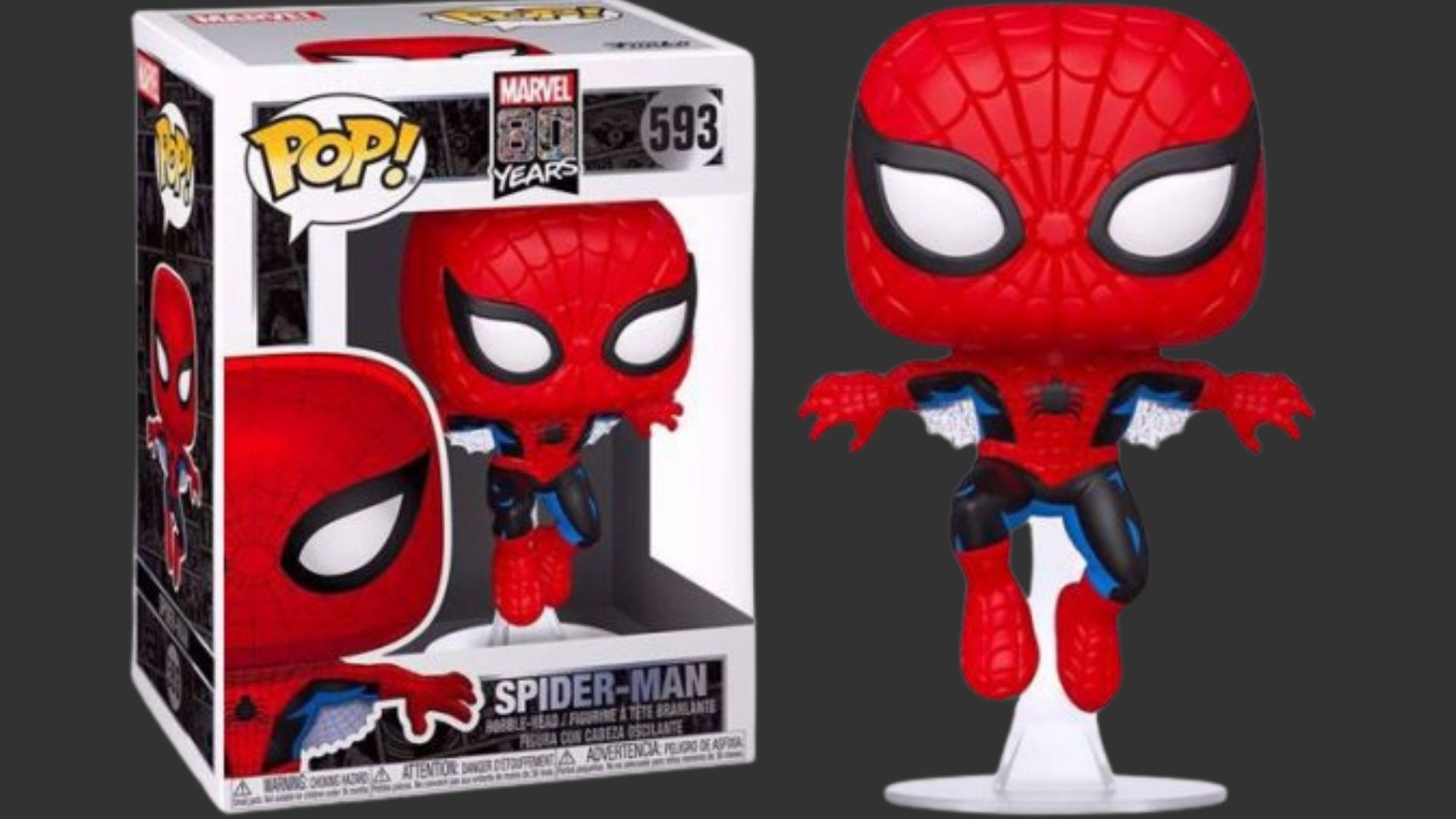 בובת פופ ספיידרמן הופעה ראשונה – Spider-Man First Appearance #593, Marvel 80 Years בובת פופ ספיידרמן הופעה ראשונה – Spider-Man First Appearance #593, Marvel 80 Years