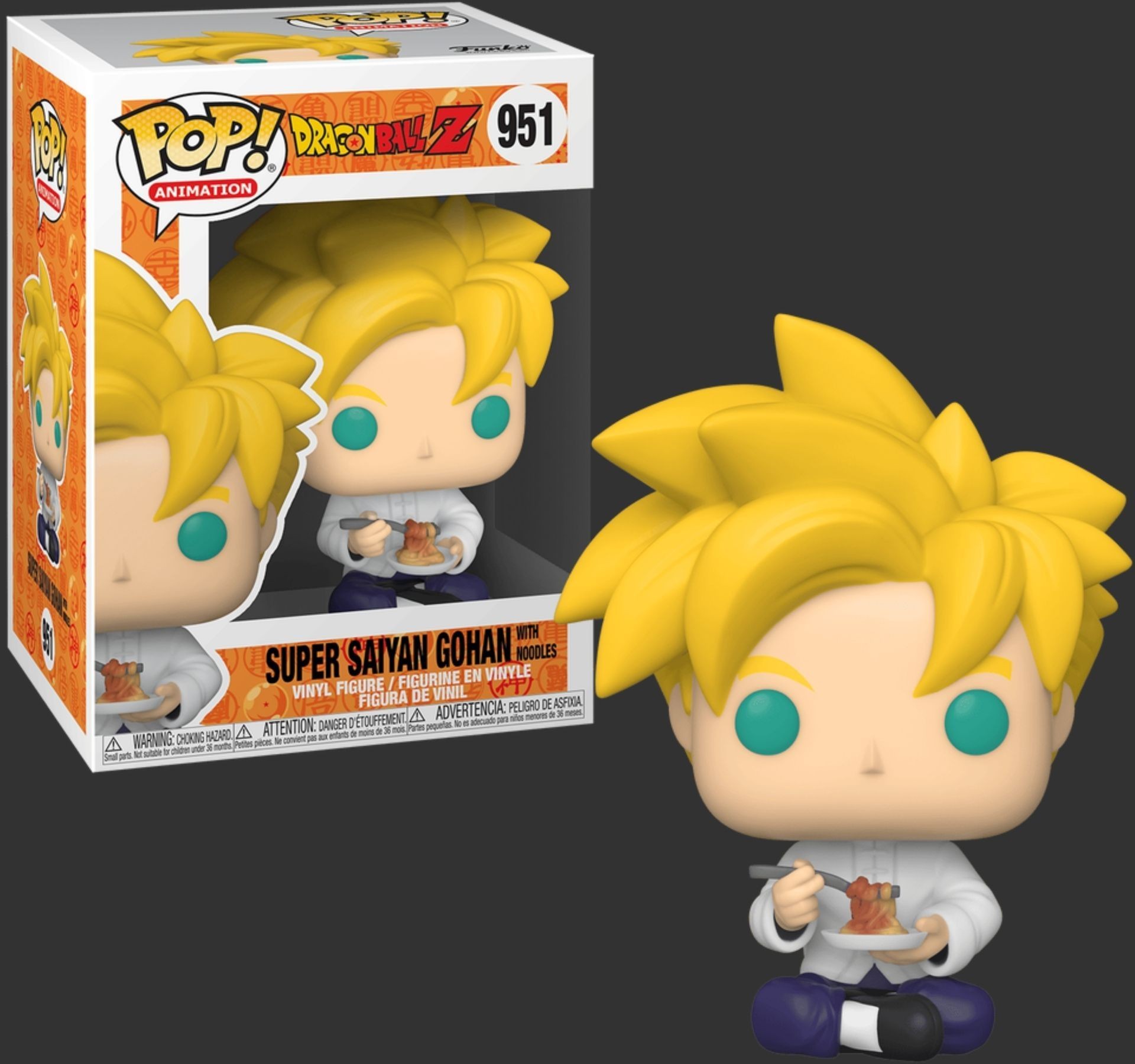 בובת פופ גוהאן סופר סאיין עם נודלס – Super Saiyan Gohan with Noodles #951, Dragon Ball Z בובת פופ גוהאן סופר סאיין עם נודלס – Super Saiyan Gohan with Noodles #951, Dragon Ball Z