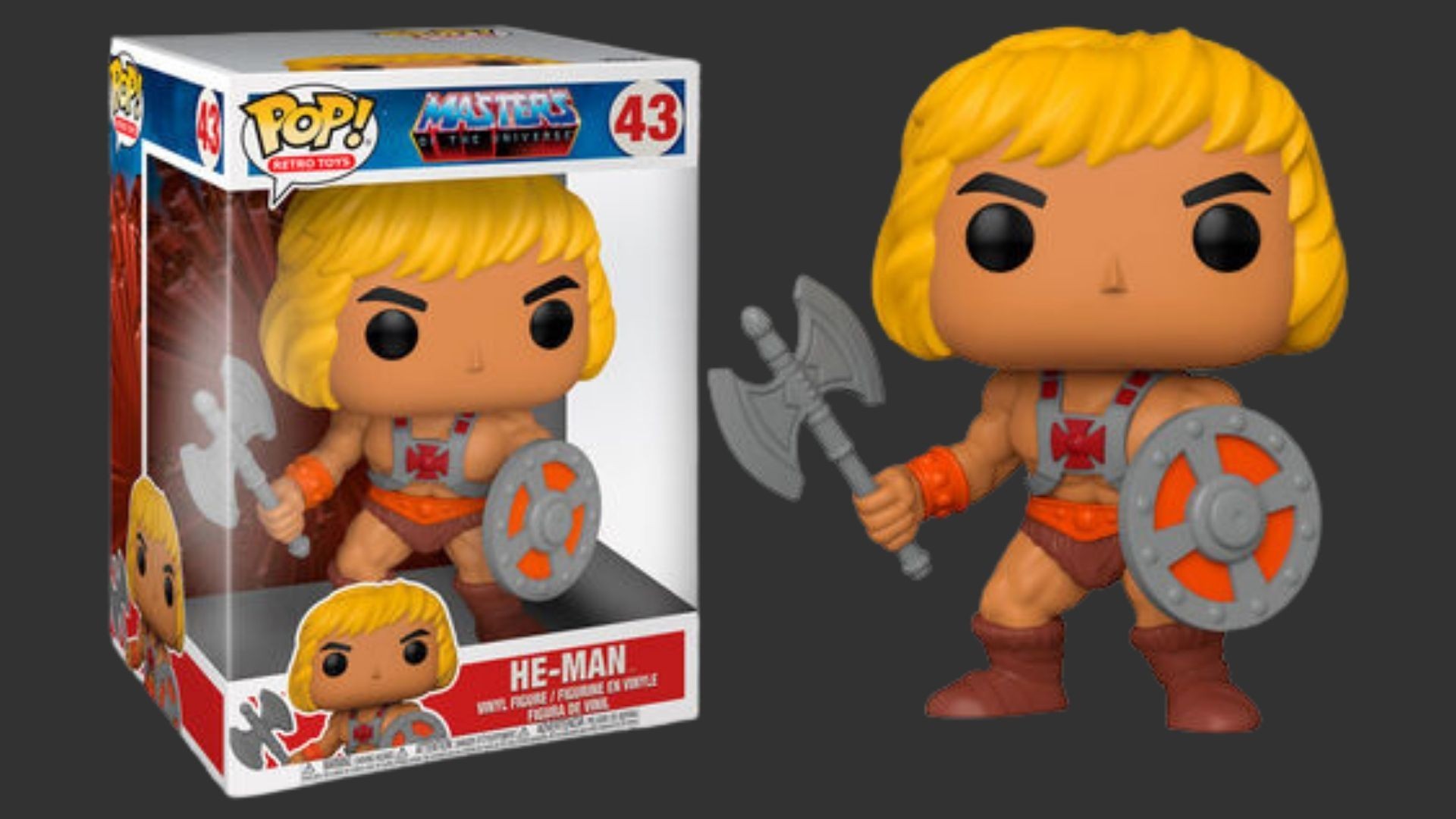 בובת פופ - Funko pop!: Masters of the Universe - He-Man 10" 43 בובת פופ - Funko pop!: Masters of the Universe - He-Man 10" 43