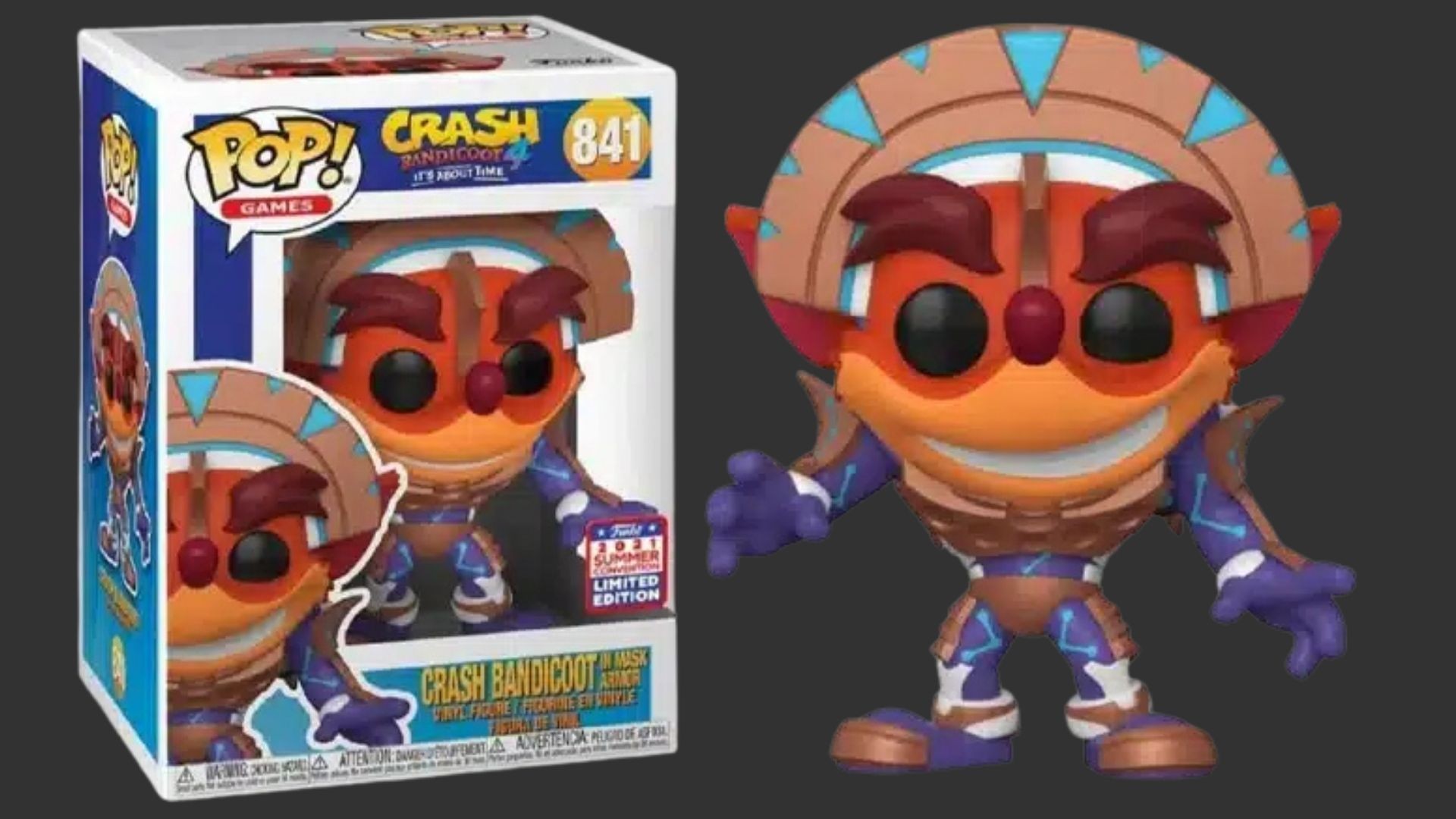 בובת פופ - FUNKO POP! GAMES crash: CRASH in mask armor #841 בובת פופ - FUNKO POP! GAMES crash: CRASH in mask armor #841