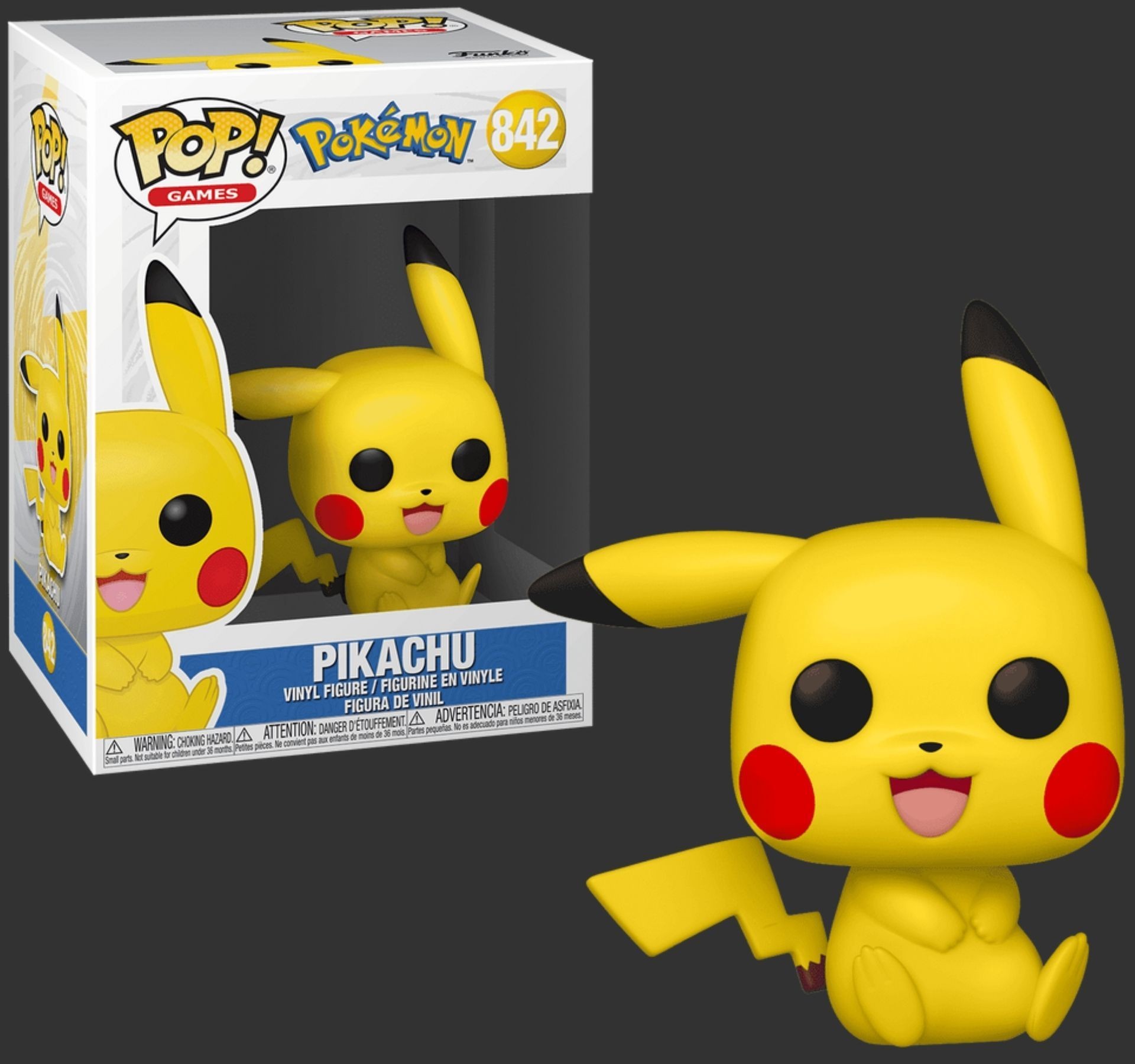 בובת פופ פיקאצ׳ו יושב – Pikachu #842, Pokemon בובת פופ פיקאצ׳ו יושב – Pikachu #842, Pokemon