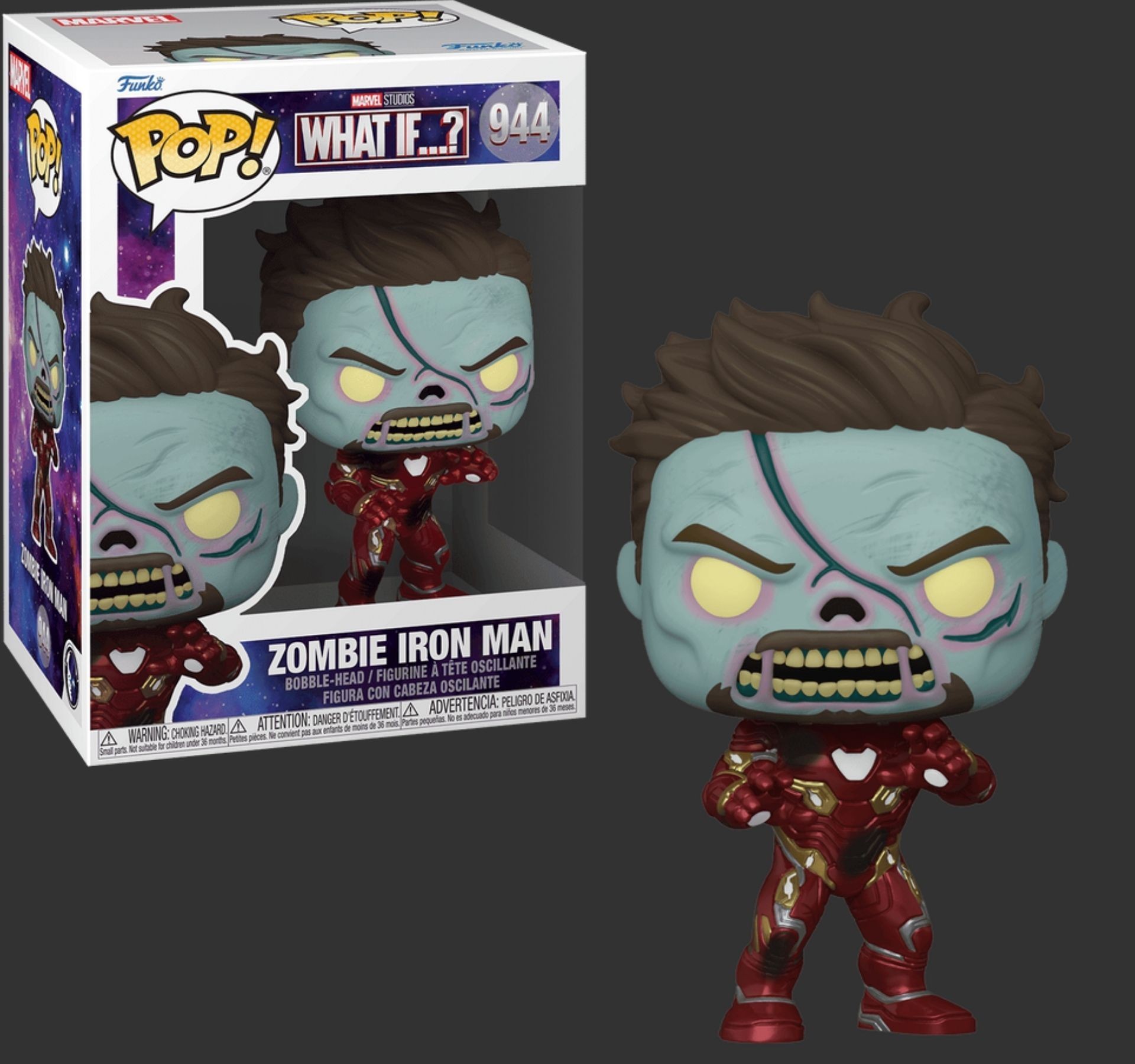 בובת פופ זומבי איירון מן – Zombie Iron Man #944, Marvel What If...? בובת פופ זומבי איירון מן – Zombie Iron Man #944, Marvel What If...?