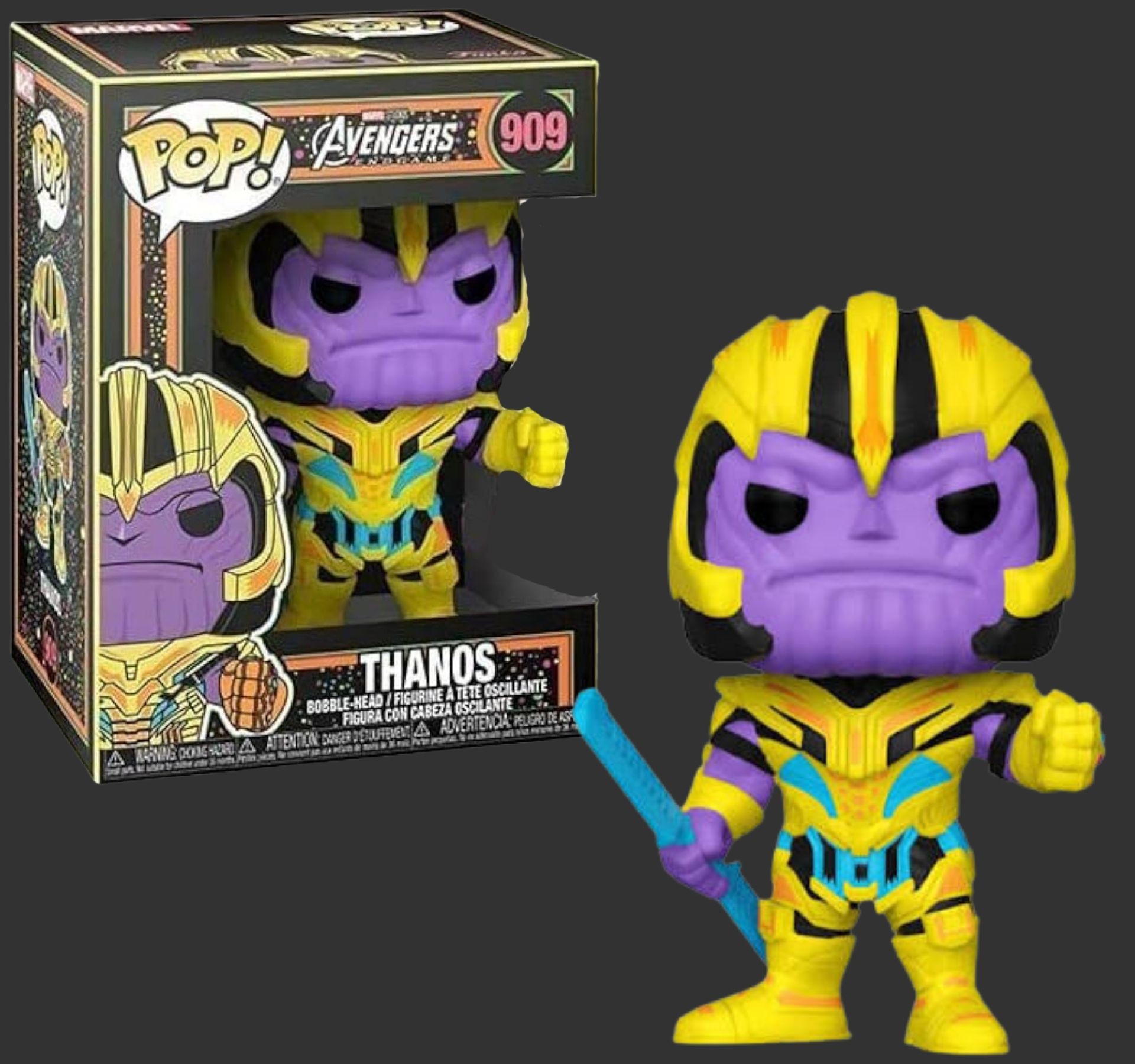 FUNKO POP MARVEL THANOS blacklight 909