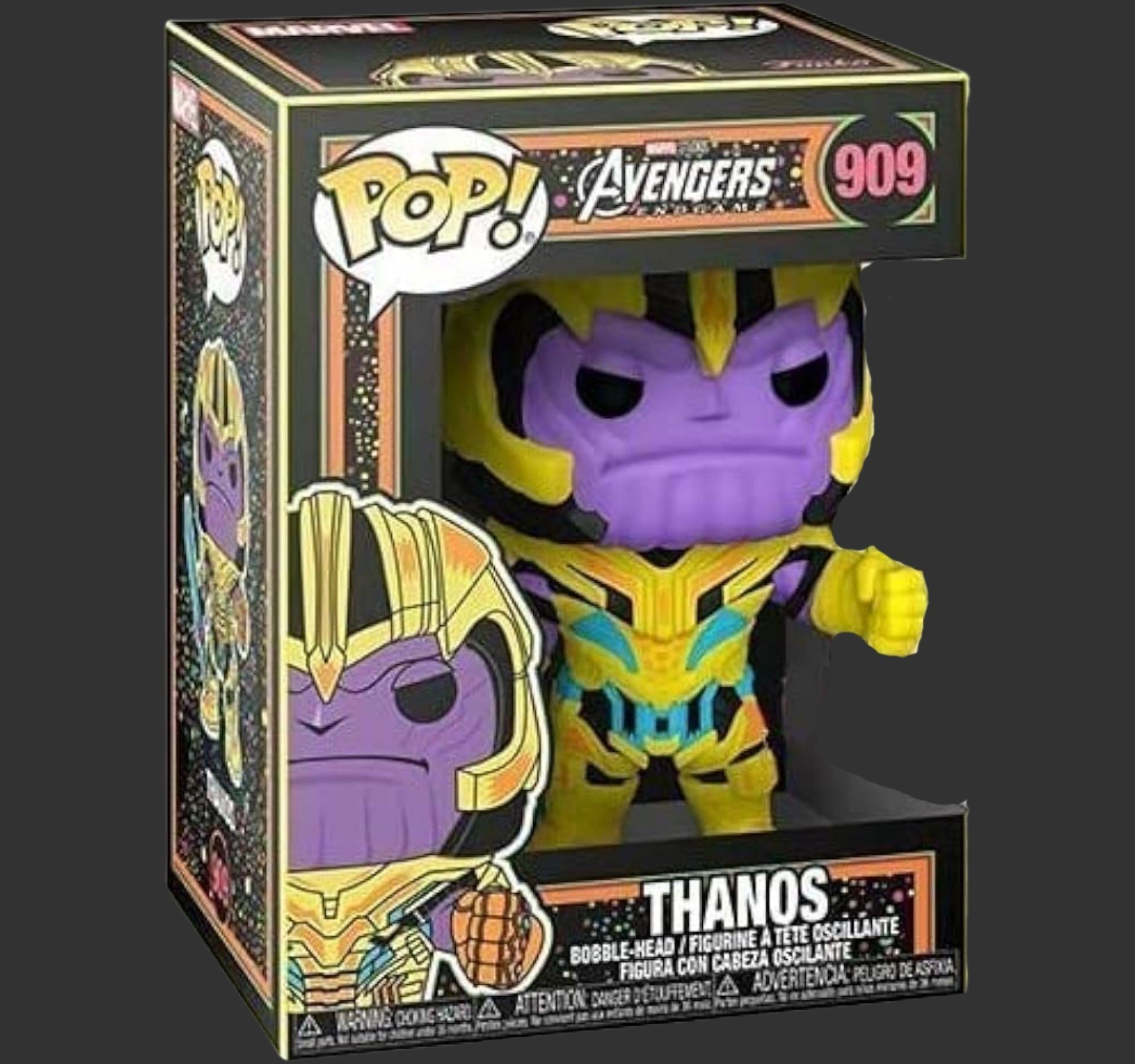 FUNKO POP MARVEL THANOS blacklight 909