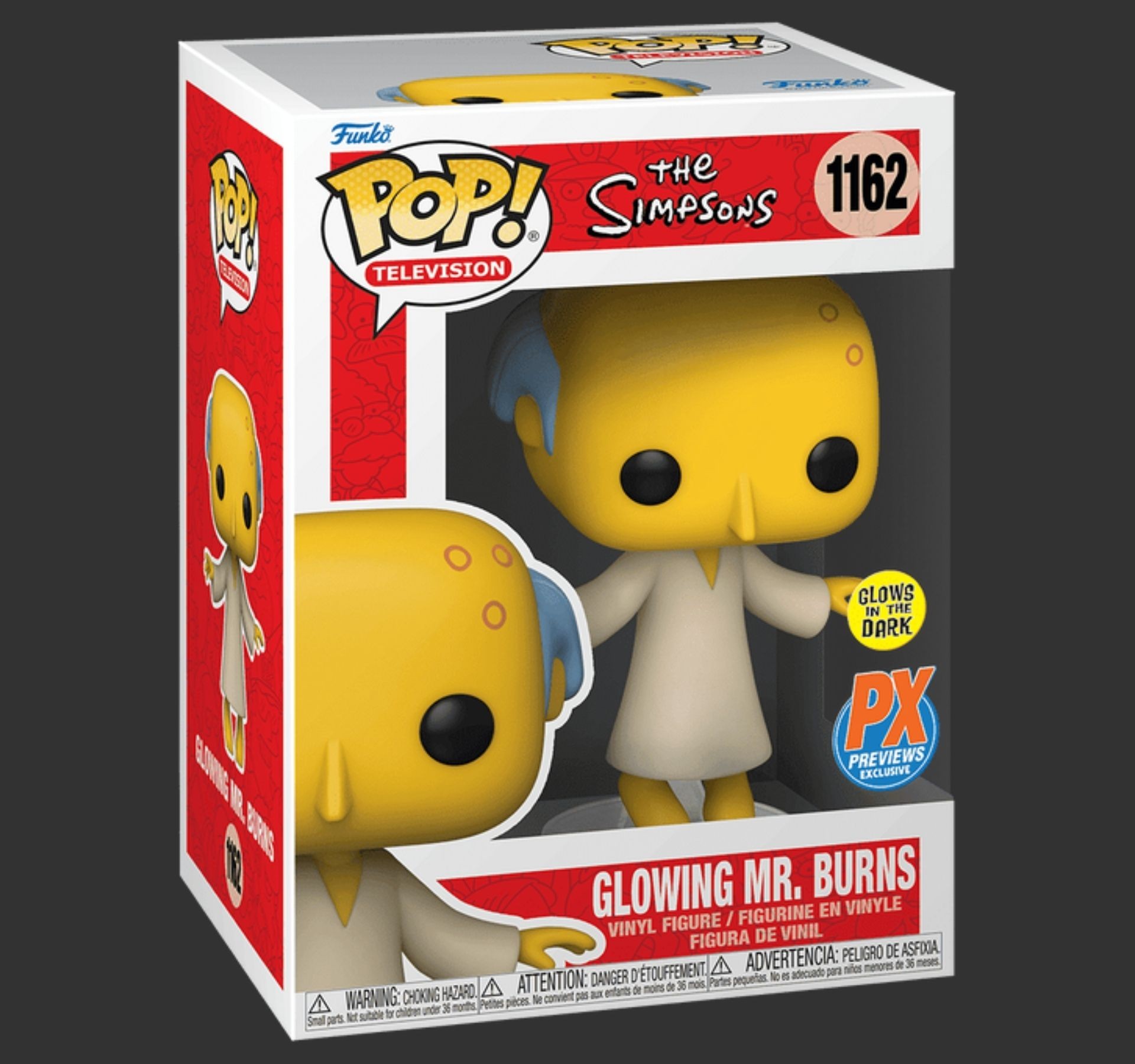 Funko Pop the Simpsons Glowing Mr Burns 1162 PX Exclusive Glow