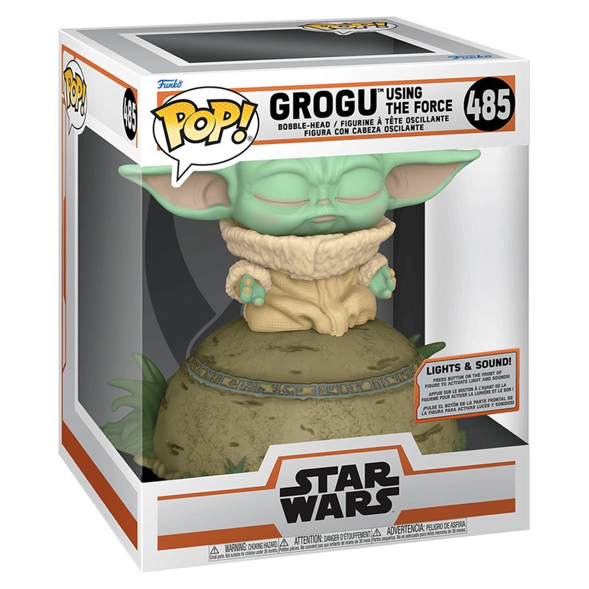 בובת פופ 6" אינץ - Star Wars the Mandalorian - Grogu Using the Force #485 בובת פופ 6" אינץ - Star Wars the Mandalorian - Grogu Using the Force #485