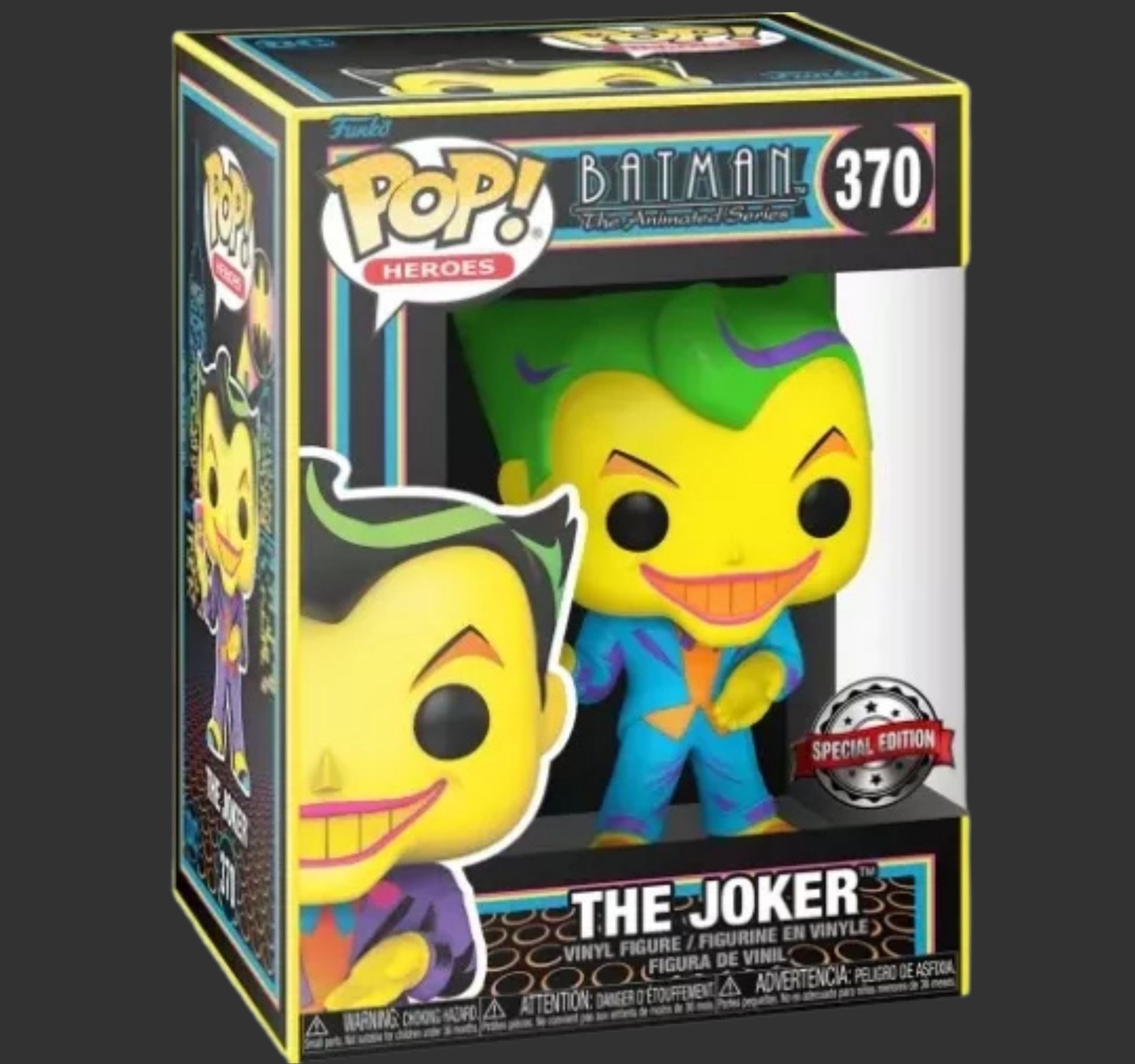 ���� ��� ������ - Batman the Animated Series - the Joker Blacklight #370 Pop & Tees Size L