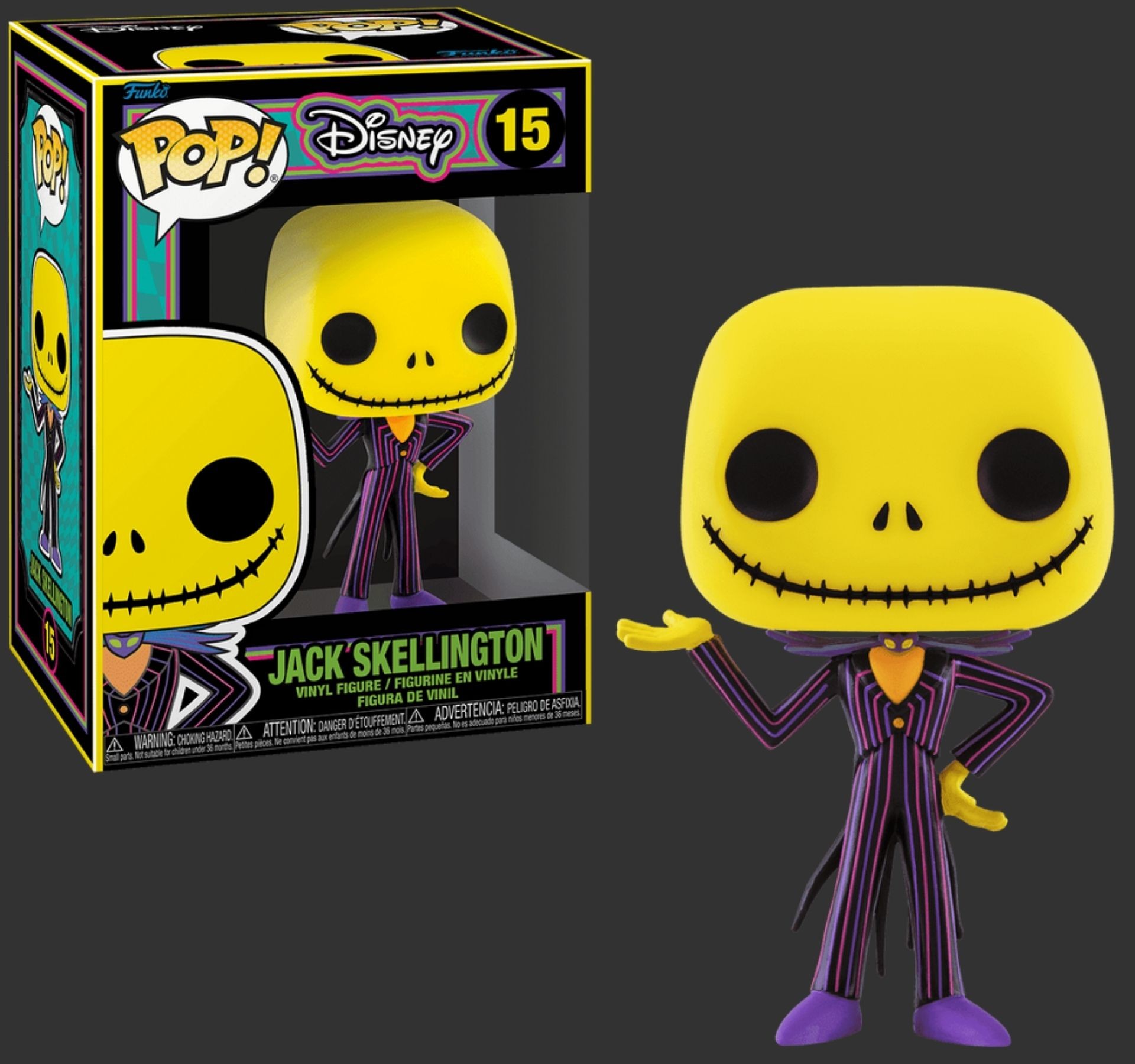 Funko Pop Disney Jack Skellington 15 Black Light