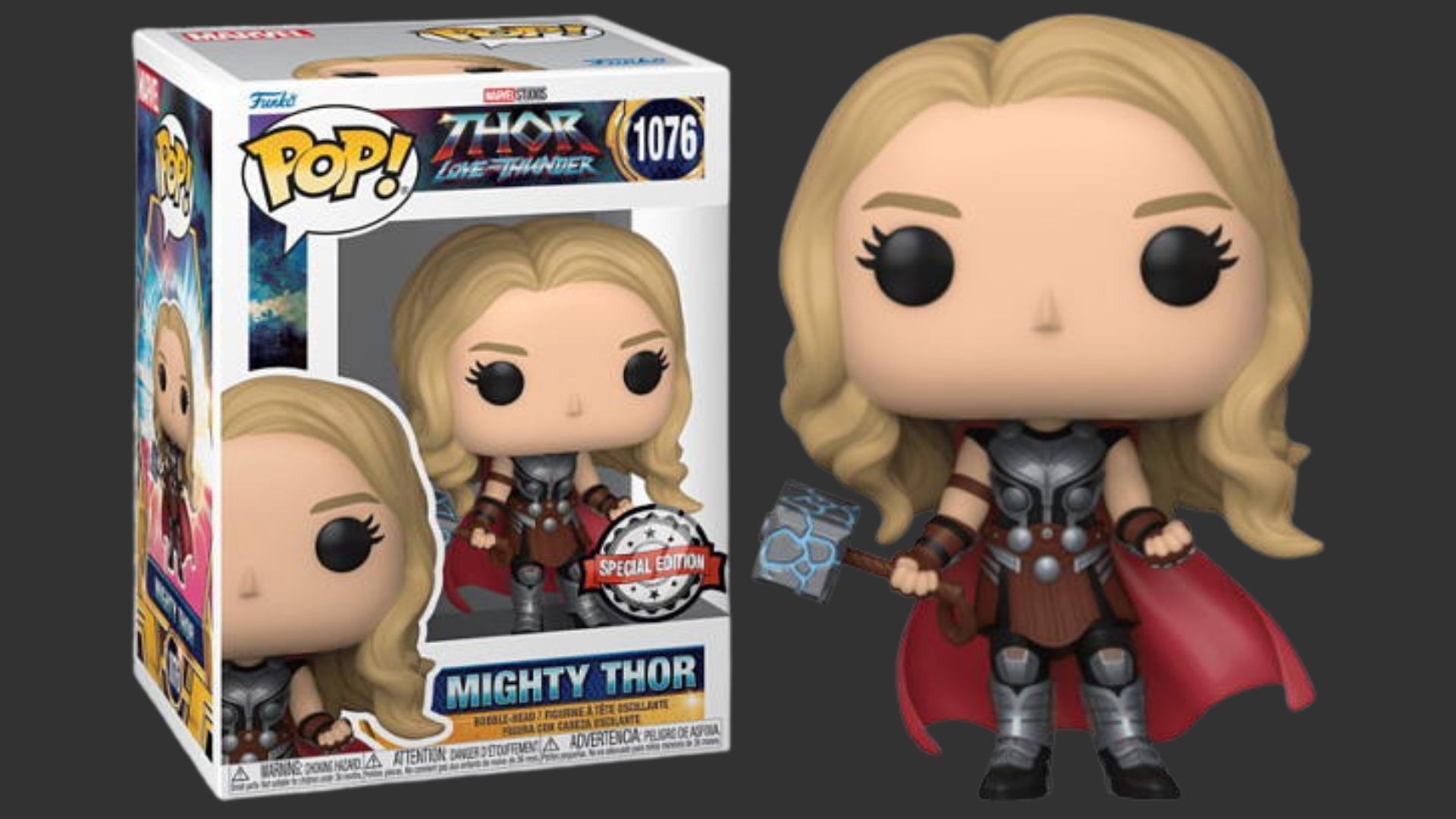 בובת פופ מייטי ת׳ור – Mighty Thor #1076 Special Edition, Marvel Thor Love and Thunder בובת פופ מייטי ת׳ור – Mighty Thor #1076 Special Edition, Marvel Thor Love and Thunder