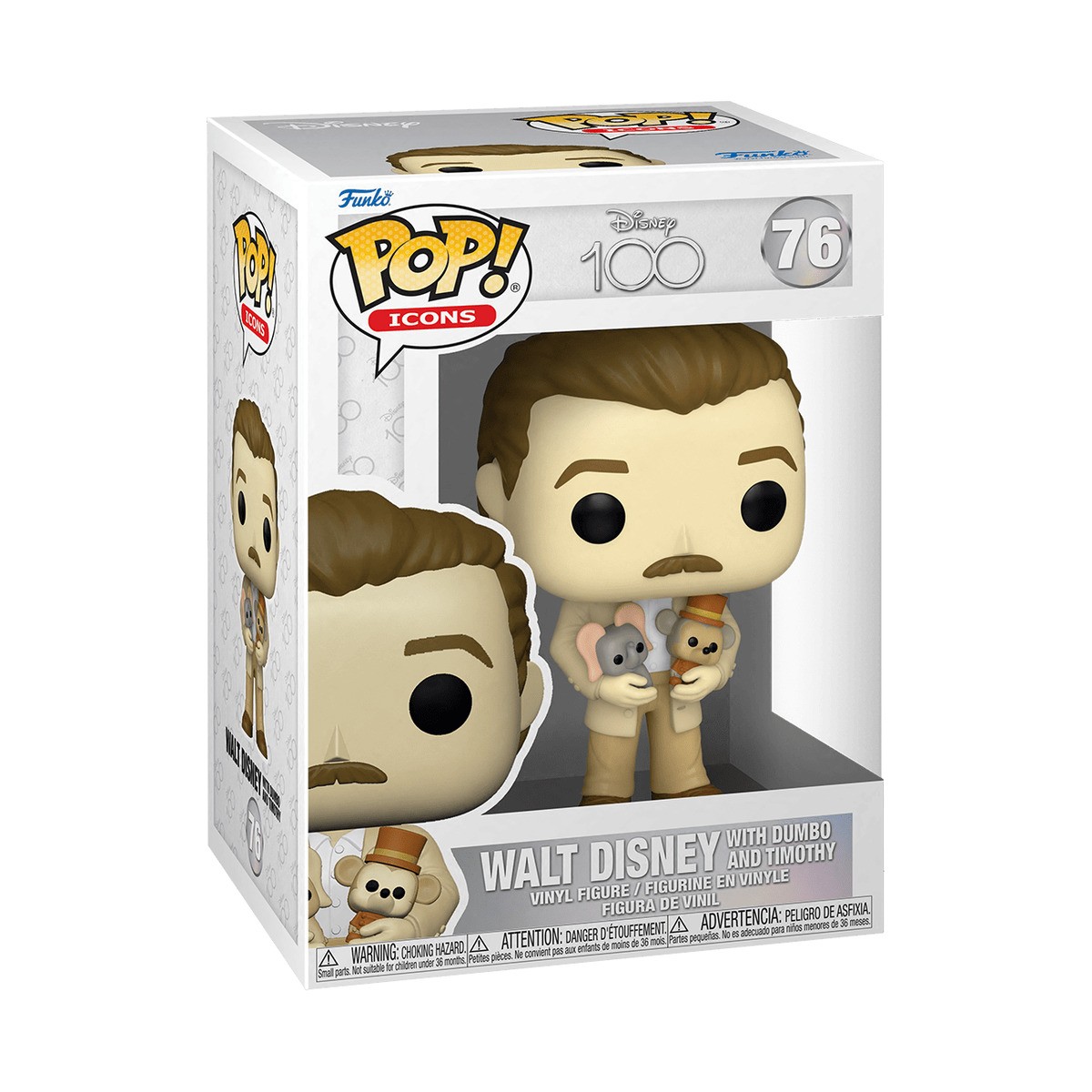 ���� ��� - Disney 100 - Walt Disney with Dumbo & Timothy Plush #76