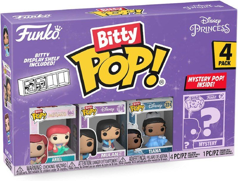���� ��� ���� ���� - Disney: Princess - Ariel, Mulan, Tiana & Mystery 4 Pack