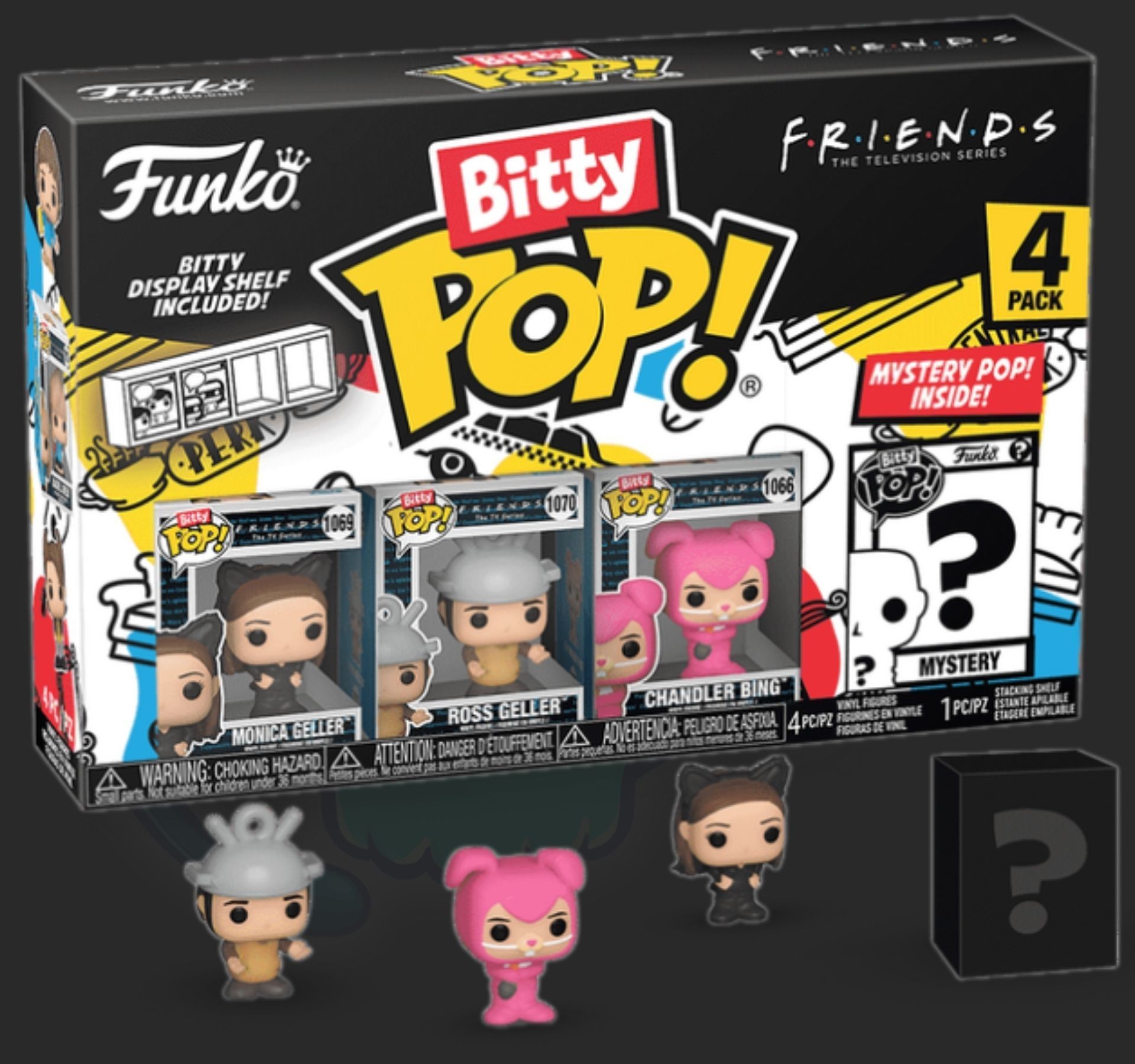 בובת פופ ביטי חברים מארז 4 – Bitty Pop Friends 4-Pack (Monica Geller) בובת פופ ביטי חברים מארז 4 – Bitty Pop Friends 4-Pack (Monica Geller)