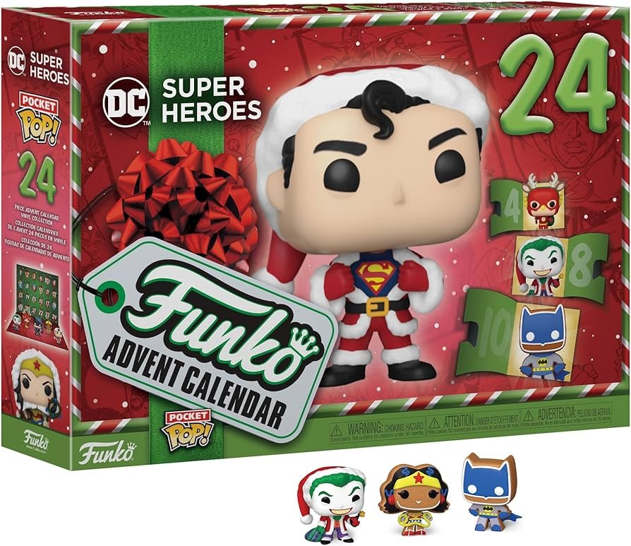 בובת פופ מארז 24 מיני - DC Super Heroes Advent Calendar בובת פופ מארז 24 מיני - DC Super Heroes Advent Calendar