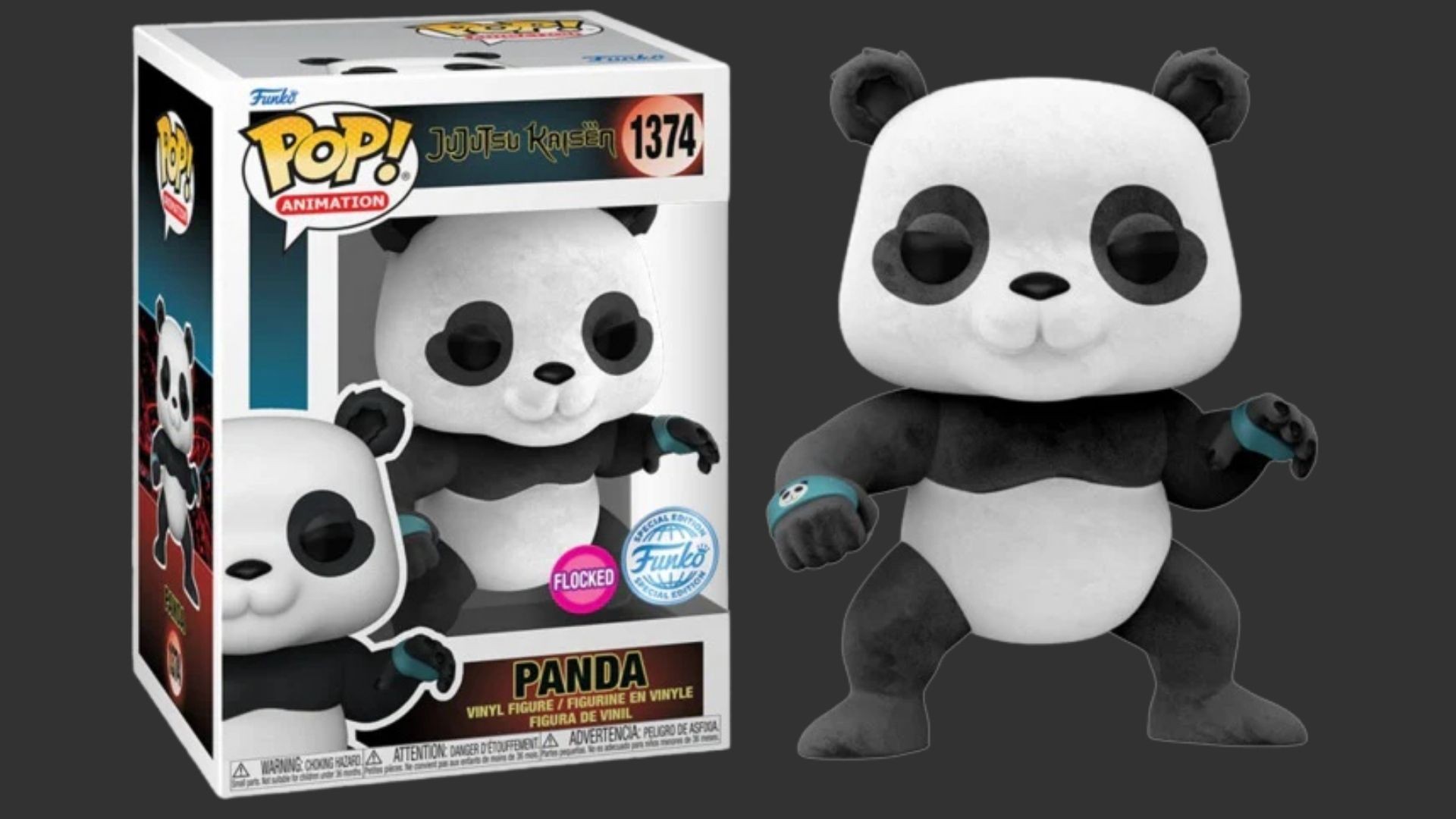 בובת פופ פנדה – Panda #1374 Flocked SE, Jujutsu Kaisen בובת פופ פנדה – Panda #1374 Flocked SE, Jujutsu Kaisen