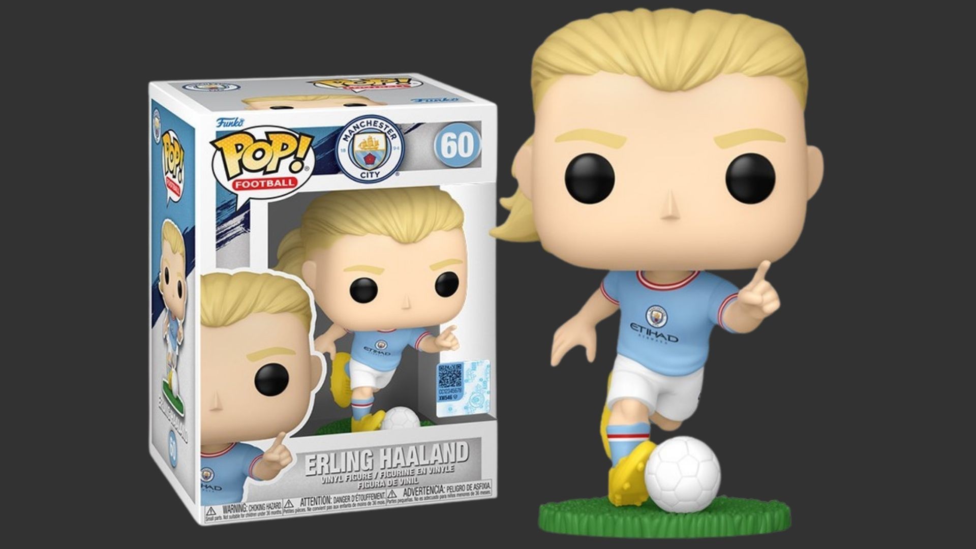 בובת פופ ארלינג האלאנד – Erling Haaland #60, Manchester City Football בובת פופ ארלינג האלאנד – Erling Haaland #60, Manchester City Football