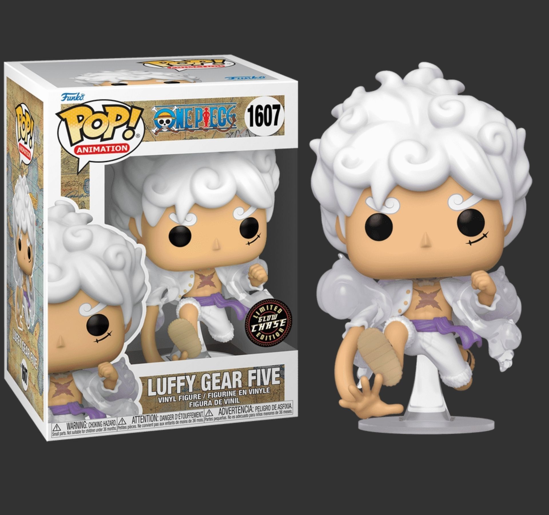 בובת פופ לופי גיר 5 – Luffy Gear 5 #1607, One Piece Chase Glow בובת פופ לופי גיר 5 – Luffy Gear 5 #1607, One Piece Chase Glow