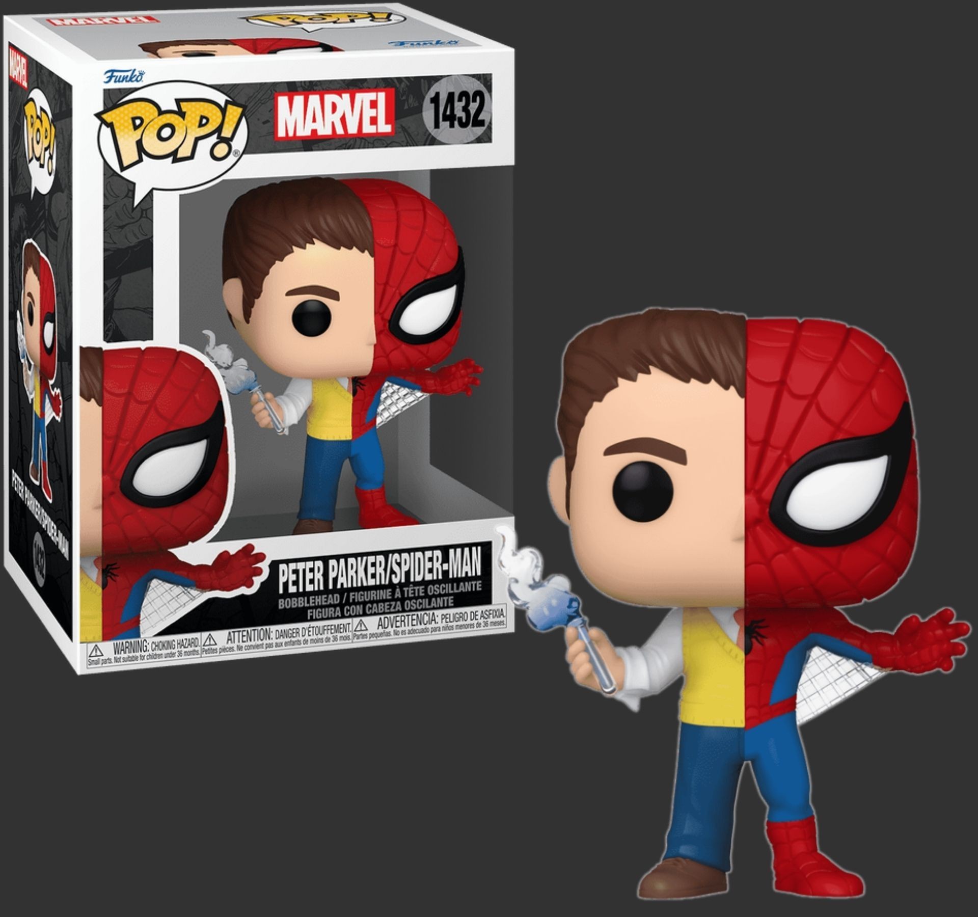 בובת פופ פיטר פארקר ספיידרמן – Peter Parker Spider-Man #1432, Marvel בובת פופ פיטר פארקר ספיידרמן – Peter Parker Spider-Man #1432, Marvel