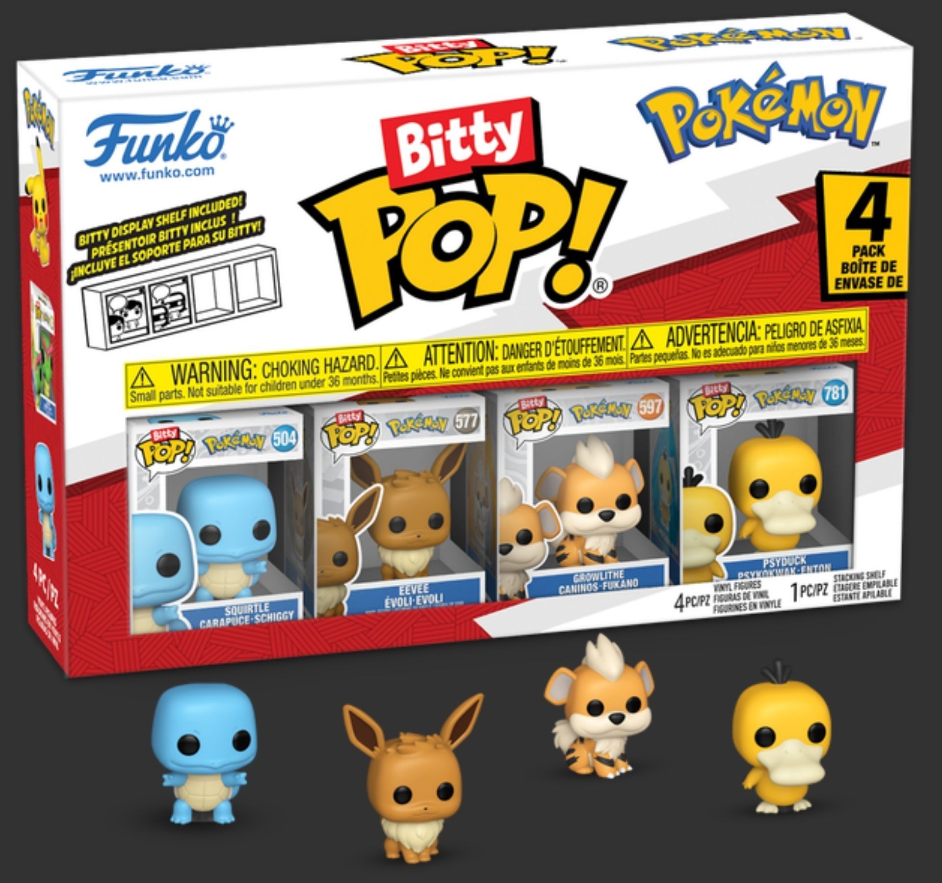 ���� ��� ���� ������� ���� 4 � Bitty Pop Pokemon 4-Pack (Squirtle)