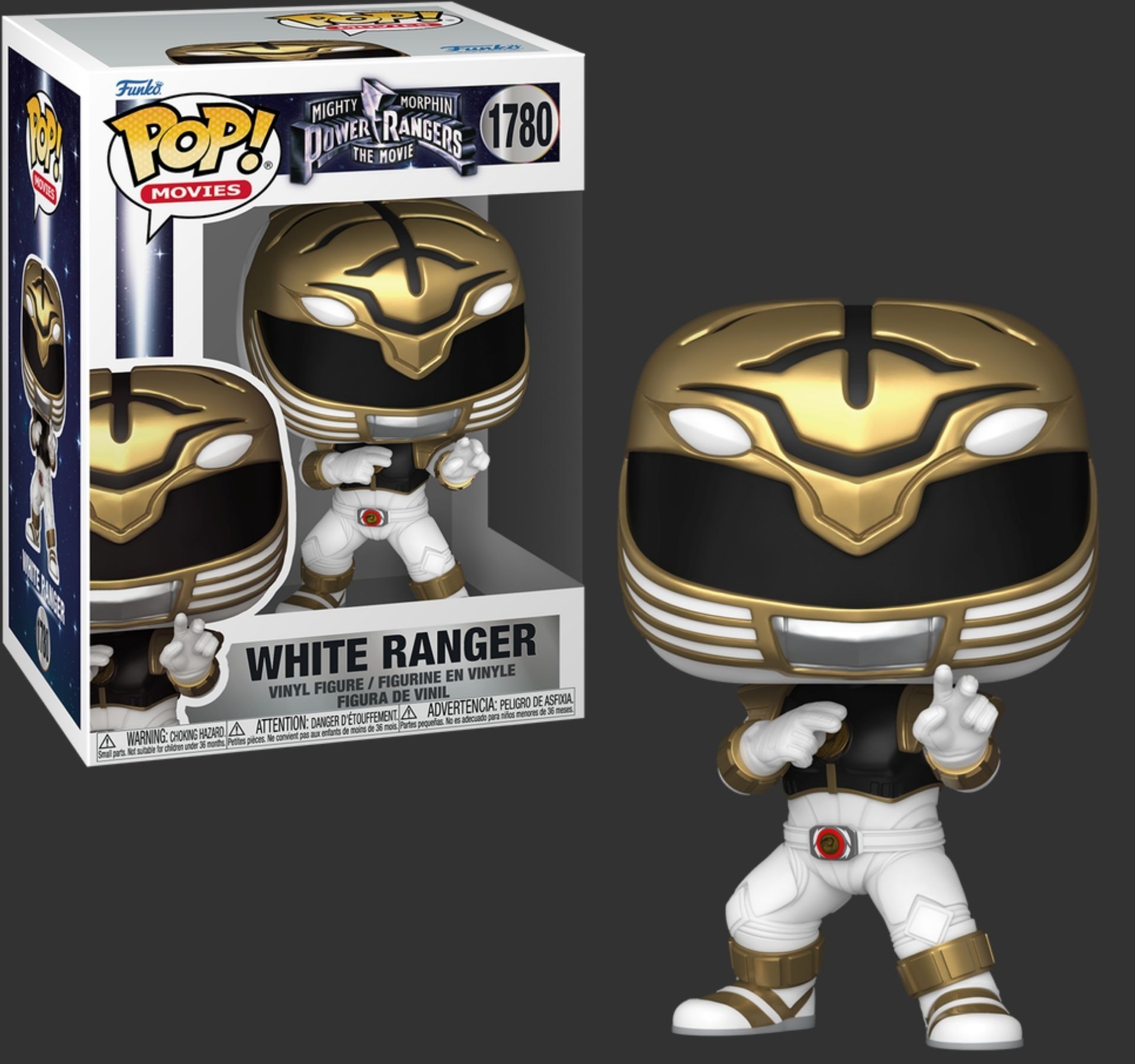 בובת פופ הריינג׳ר הלבן – White Ranger #1780, Power Rangers The Movie בובת פופ הריינג׳ר הלבן – White Ranger #1780, Power Rangers The Movie