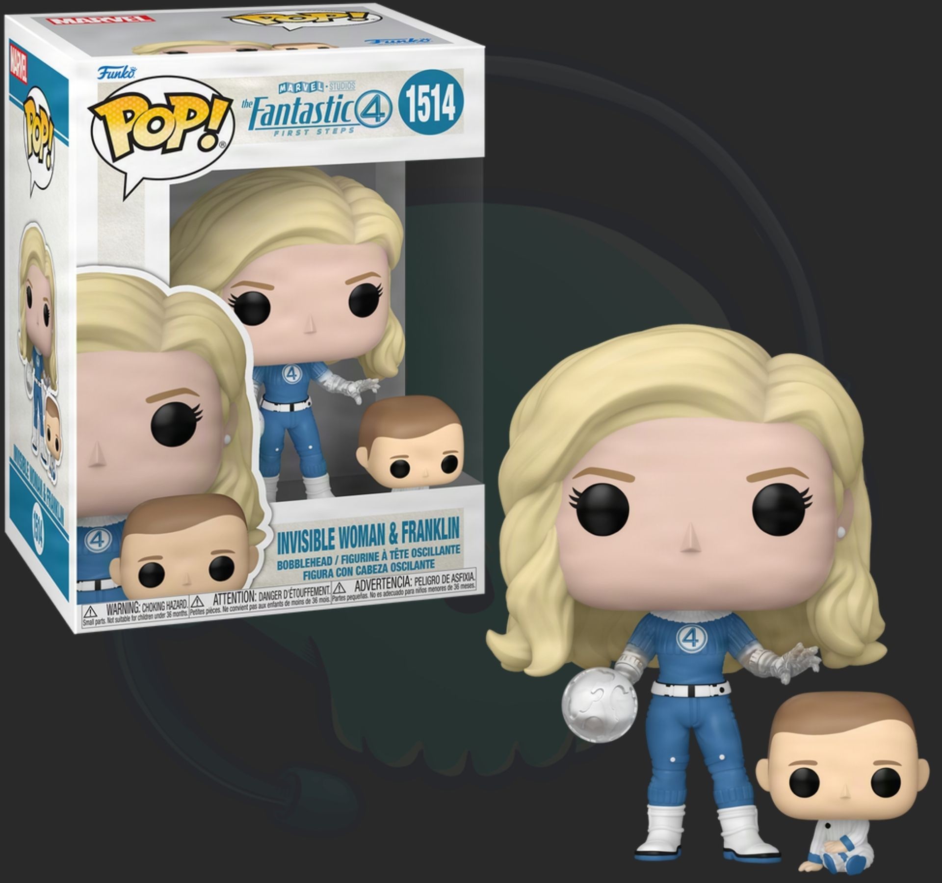 Funko Pop Fantastic 4 Invisible Woman And Franklin First Steps 1514