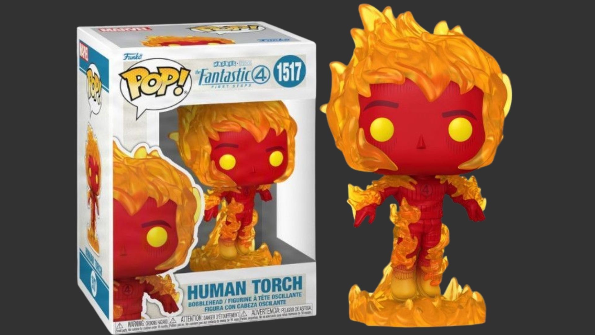 בובת פופ היומן טורץ׳ – Human Torch #1517, The Fantastic 4 בובת פופ היומן טורץ׳ – Human Torch #1517, The Fantastic 4