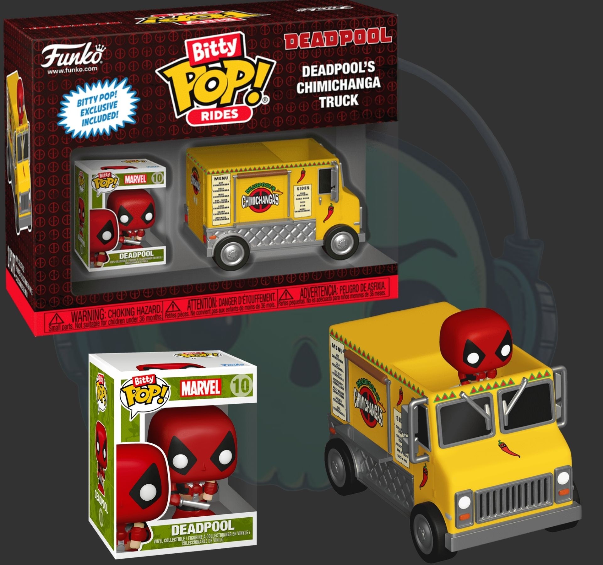 funko pop bitty ride DeadPools Chimachanga Truck