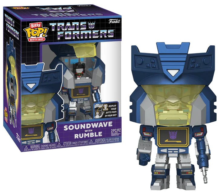 בובת פופ ביטי בוט - Transformers Soundwave with Rumble בובת פופ ביטי בוט - Transformers Soundwave with Rumble
