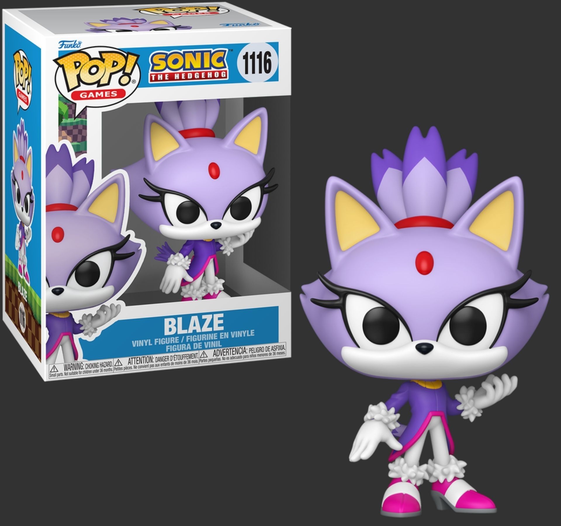 בובת פופ בלייז החתולה – Blaze the Cat #1116, Sonic the Hedgehog בובת פופ בלייז החתולה – Blaze the Cat #1116, Sonic the Hedgehog