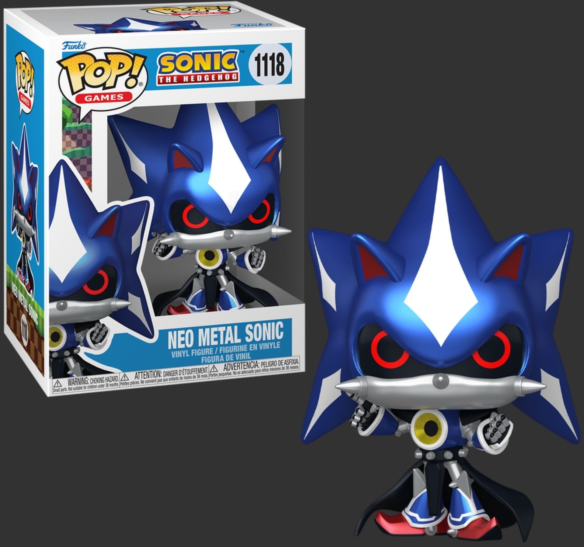 בובת פופ ניאו מטאל סוניק – Neo Metal Sonic #1118, Sonic the Hedgehog בובת פופ ניאו מטאל סוניק – Neo Metal Sonic #1118, Sonic the Hedgehog