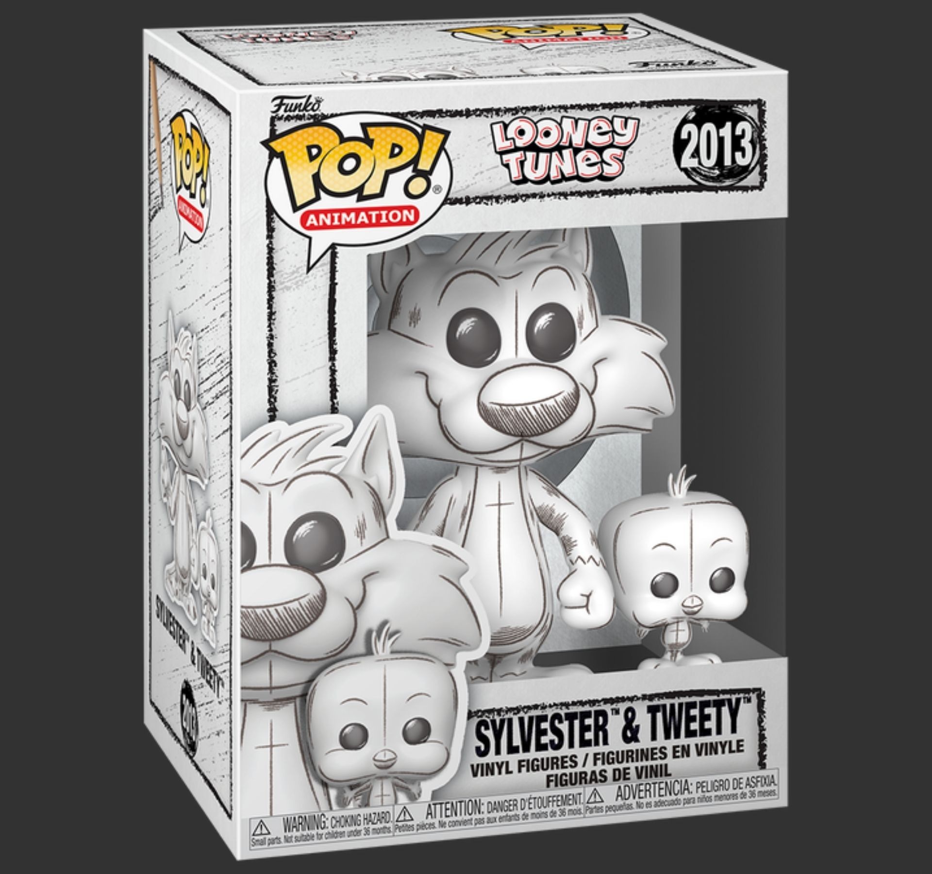 Funko Pop Looney Tunes Pop Buddy Sylvester andTweety Sketched Deco 2013