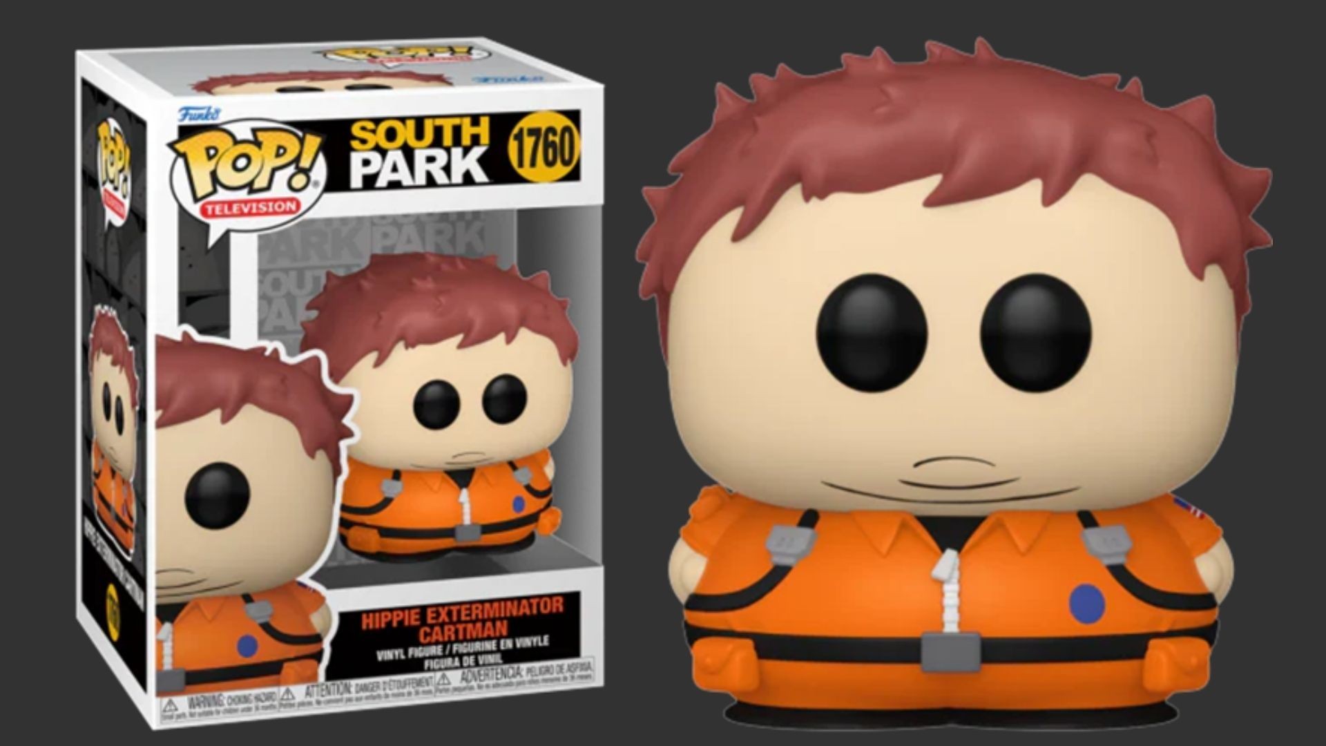 בובת פופ קרטמן מחסל ההיפים – Hippie Exterminator Cartman #1760, South Park בובת פופ קרטמן מחסל ההיפים – Hippie Exterminator Cartman #1760, South Park