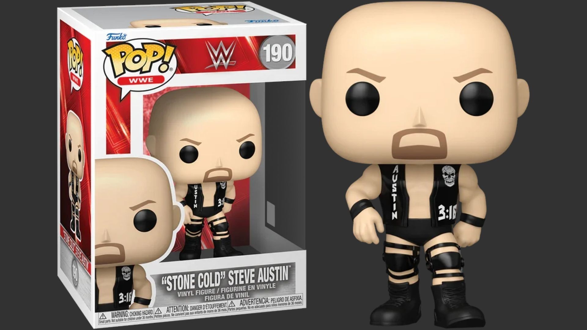 בובת פופ סטון קולד סטיב אוסטין – Stone Cold Steve Austin #190, WWE בובת פופ סטון קולד סטיב אוסטין – Stone Cold Steve Austin #190, WWE