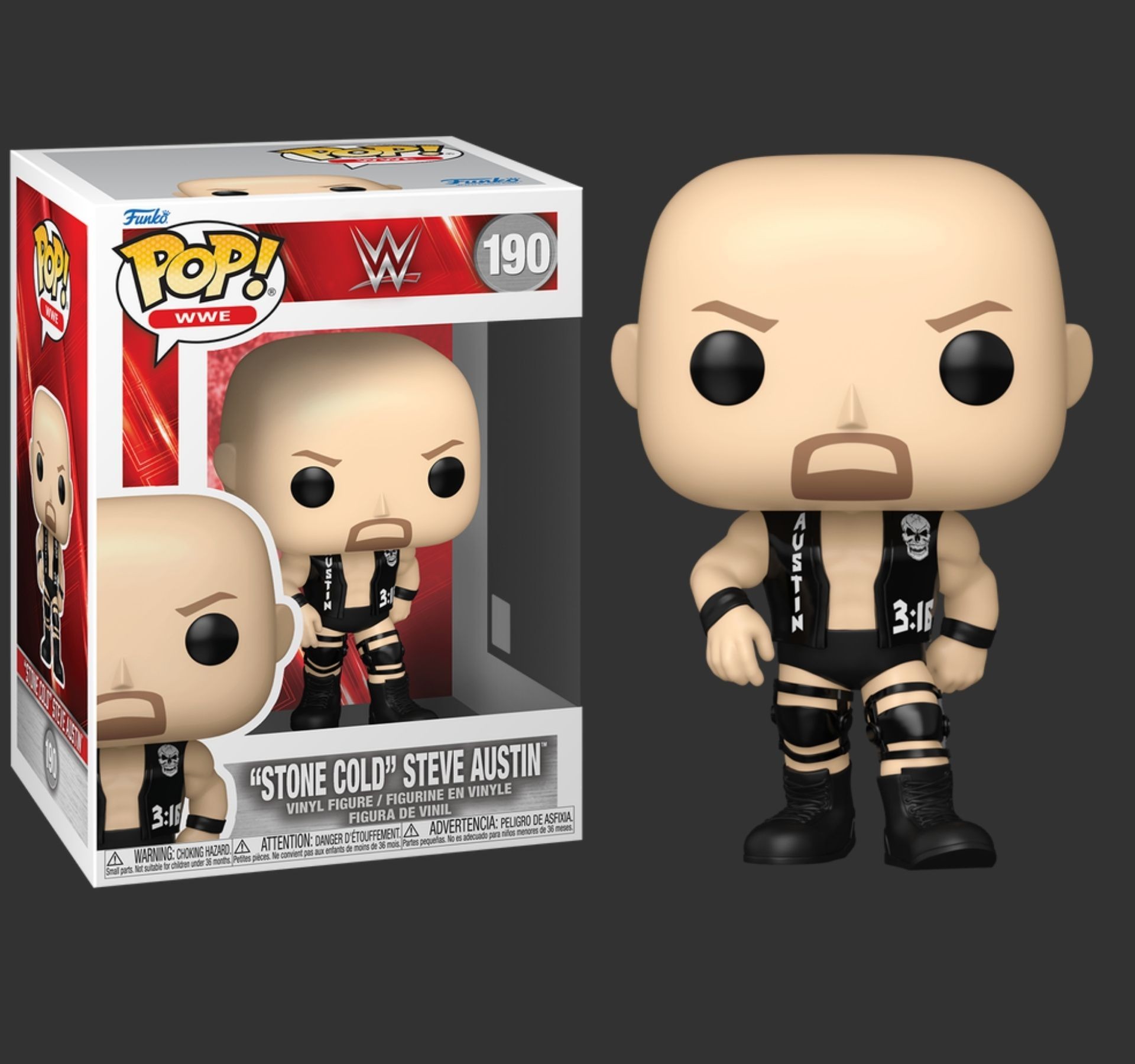 בובת פופ סטון קולד סטיב אוסטין – Stone Cold Steve Austin #190, WWE בובת פופ סטון קולד סטיב אוסטין – Stone Cold Steve Austin #190, WWE