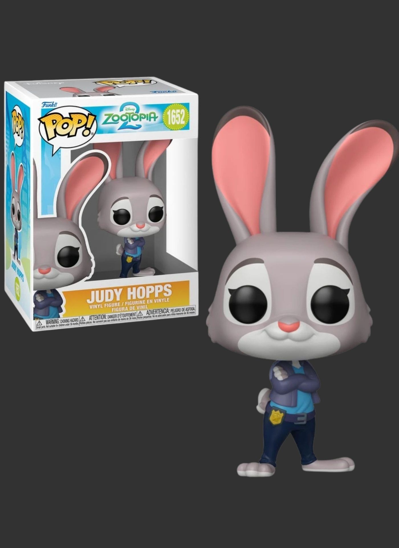 בובת פופ ג'ודי הופס #1652 – Zootopia 2 בובת פופ ג'ודי הופס #1652 – Zootopia 2