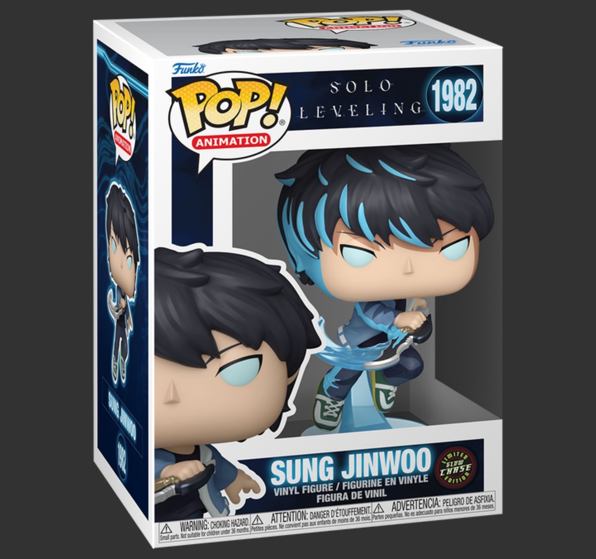 Funko Pop Solo Leveling  Sung Jinwoo 1982 chase glow