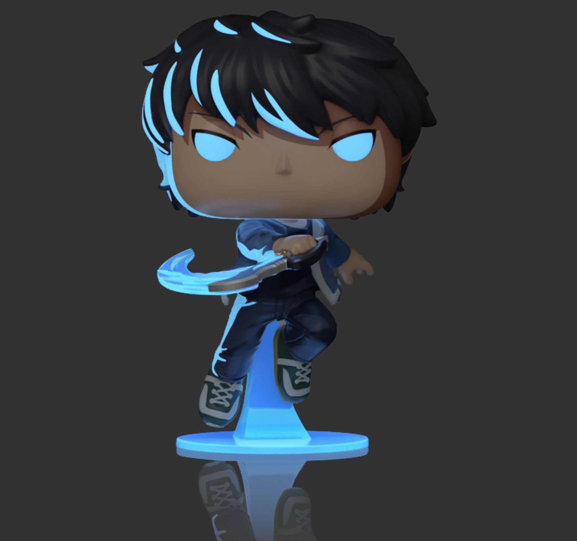 Funko Pop Solo Leveling  Sung Jinwoo 1982 chase glow